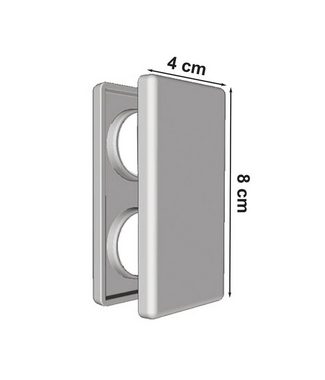 Magnethalter für Gardinen 1 Stück Magnetgriff, nodeko, für Flächenvorhänge, Schiebegardinen, Rollos, als Pinnwandmagnet, stark & funktionell, Größe 4 cm x 8 cm