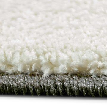 Teppich Teppich mit Wellendesign, pflegeleicht, in grün weiß& grau, Carpetia, rechteckig, Allergiker-freundlich, strapazierfähig, Fußbodenheizung geeignet