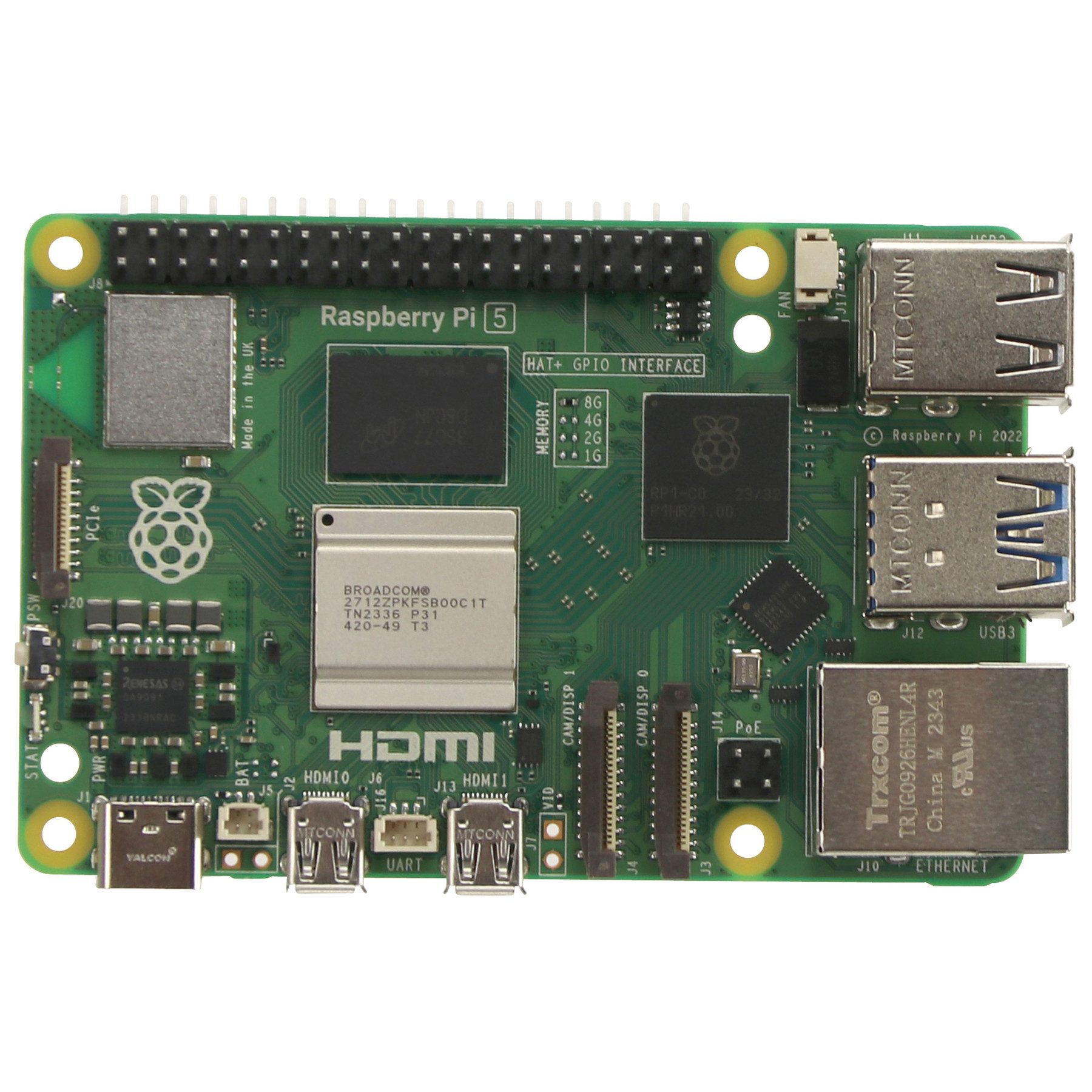 Raspberry Pi RASPBERRY PI 5, 8 GB Mini-PC Barebone