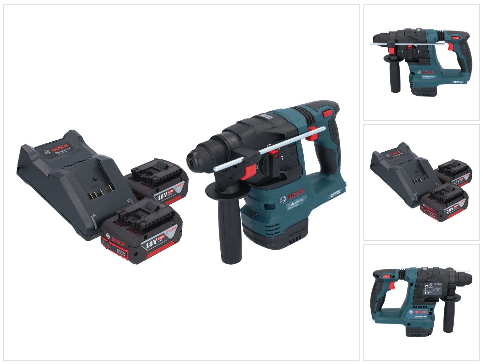 Bosch Professional Akku-Bohrhammer GBH 18V-22 Professional 18 V 1,9 J SDS Plus Brushless