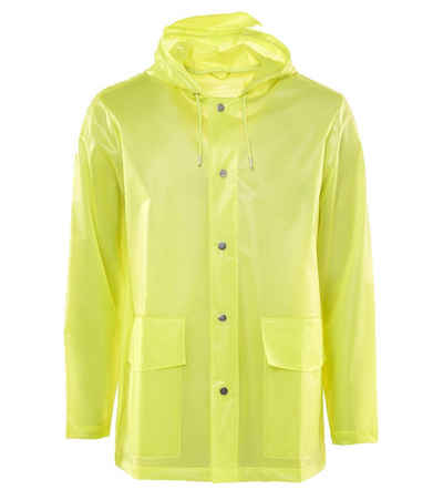 Rains Regenjacke »RAINS Ltd Short Hooded Coat Regen-Jacke schützender Regen-Mantel Damen Outdoor-Jacke Herbst-Jacke Neon-Gelb«