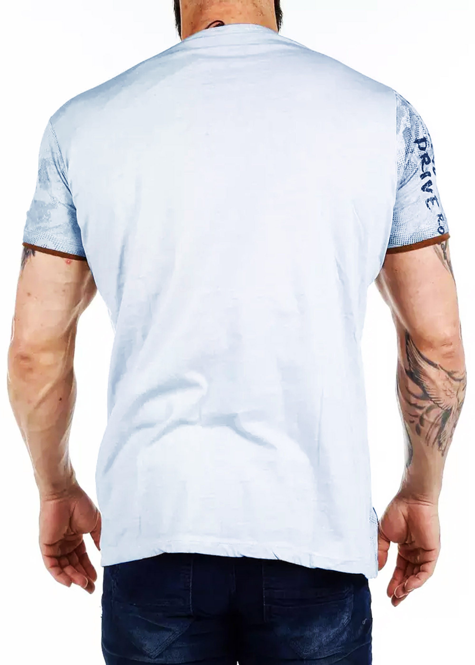 R-NEAL T-Shirt T-Shirt Washed Streetwear Printed Sale Verwaschenes Kurzarm günstig online kaufen