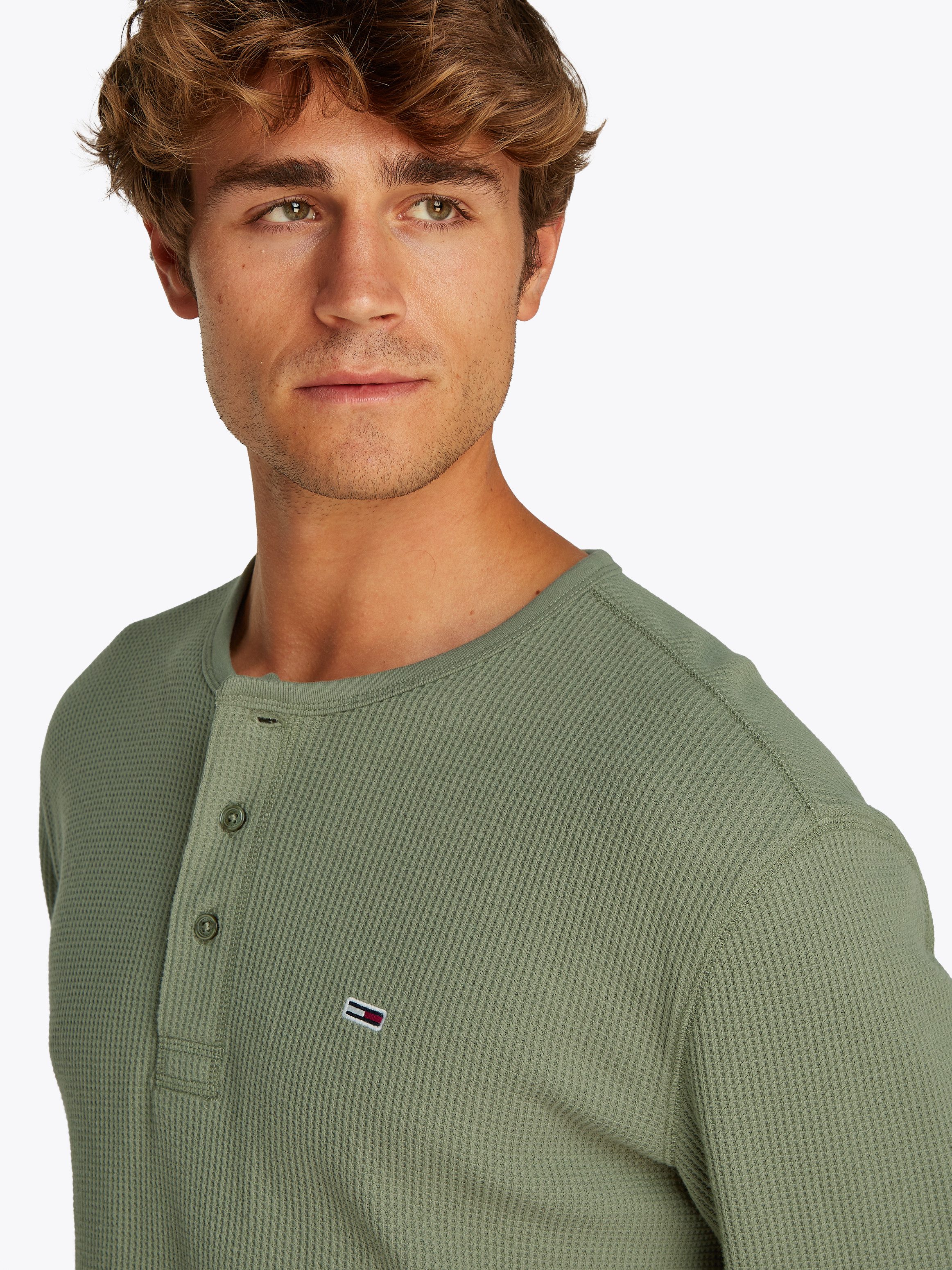 Tommy Jeans Henleyshirt TJM REG WAFFLE günstig online kaufen