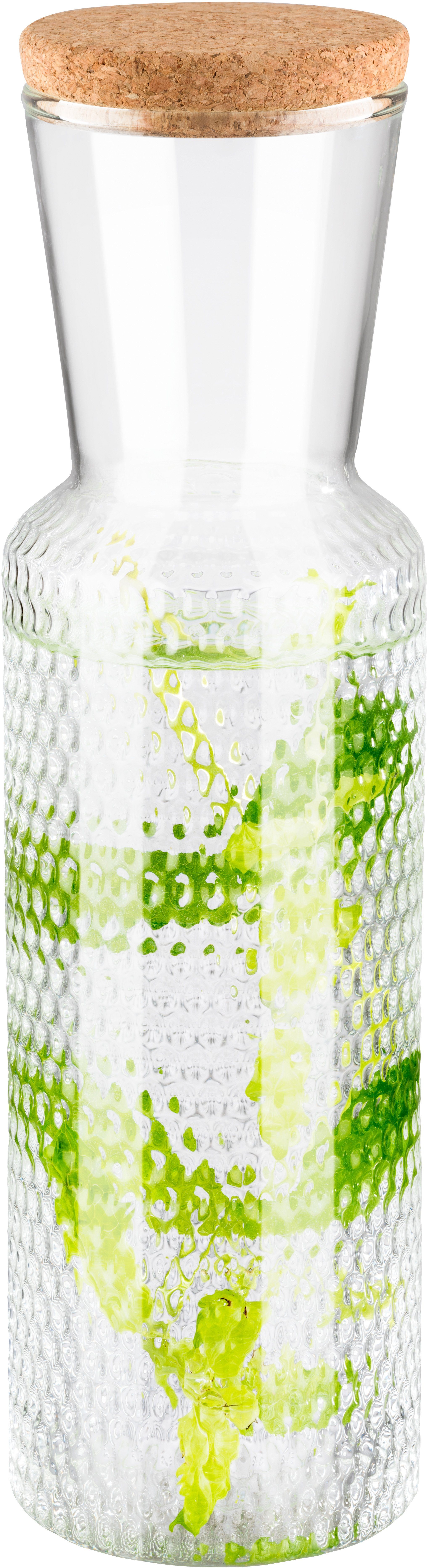 APS Karaffe Dots, Deckel aus Kork, 900 ml