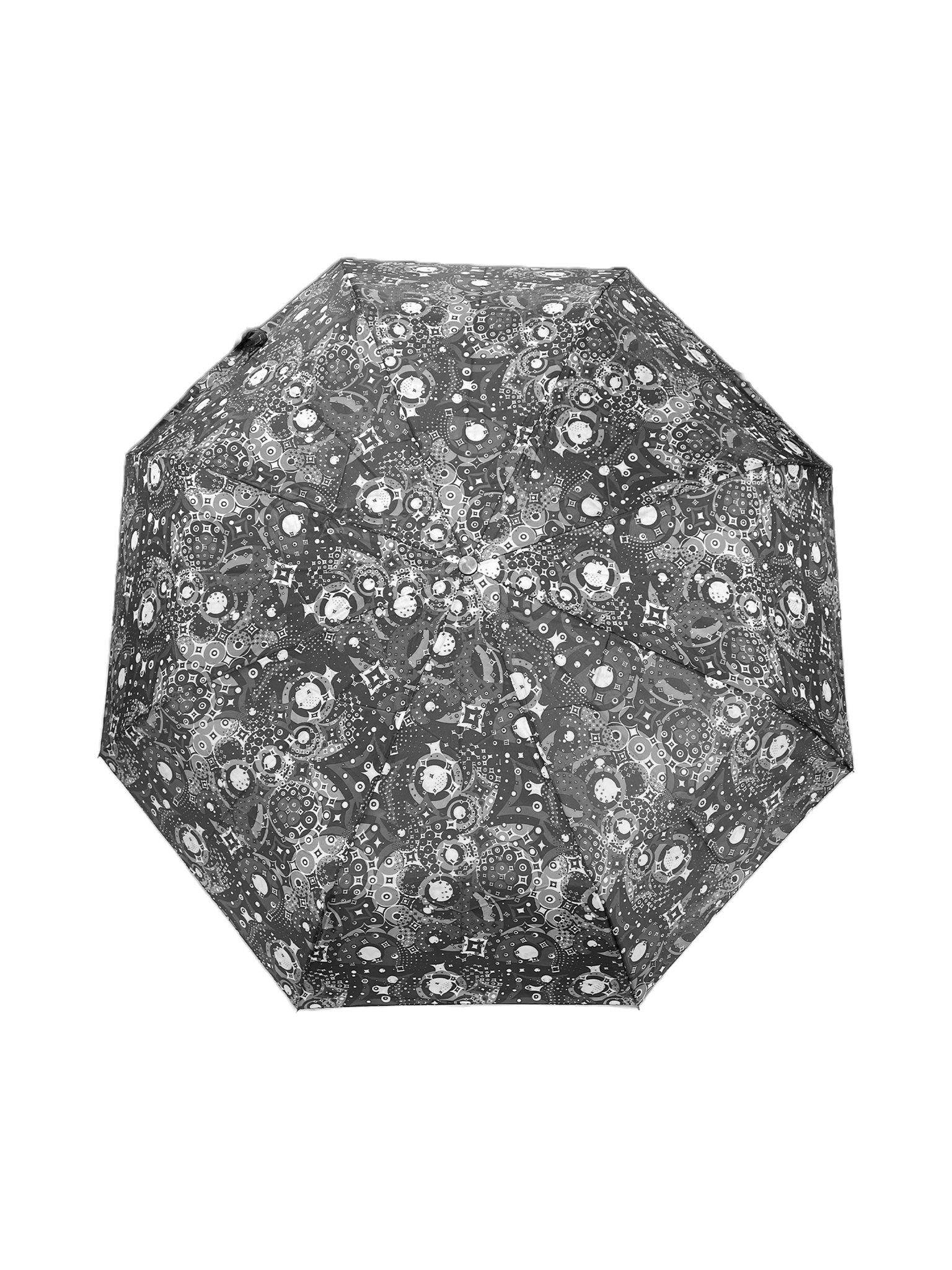 ANELY Taschenregenschirm Kleiner Regenschirm Paris Taschenschirm, Gemustert Grau 6746 in