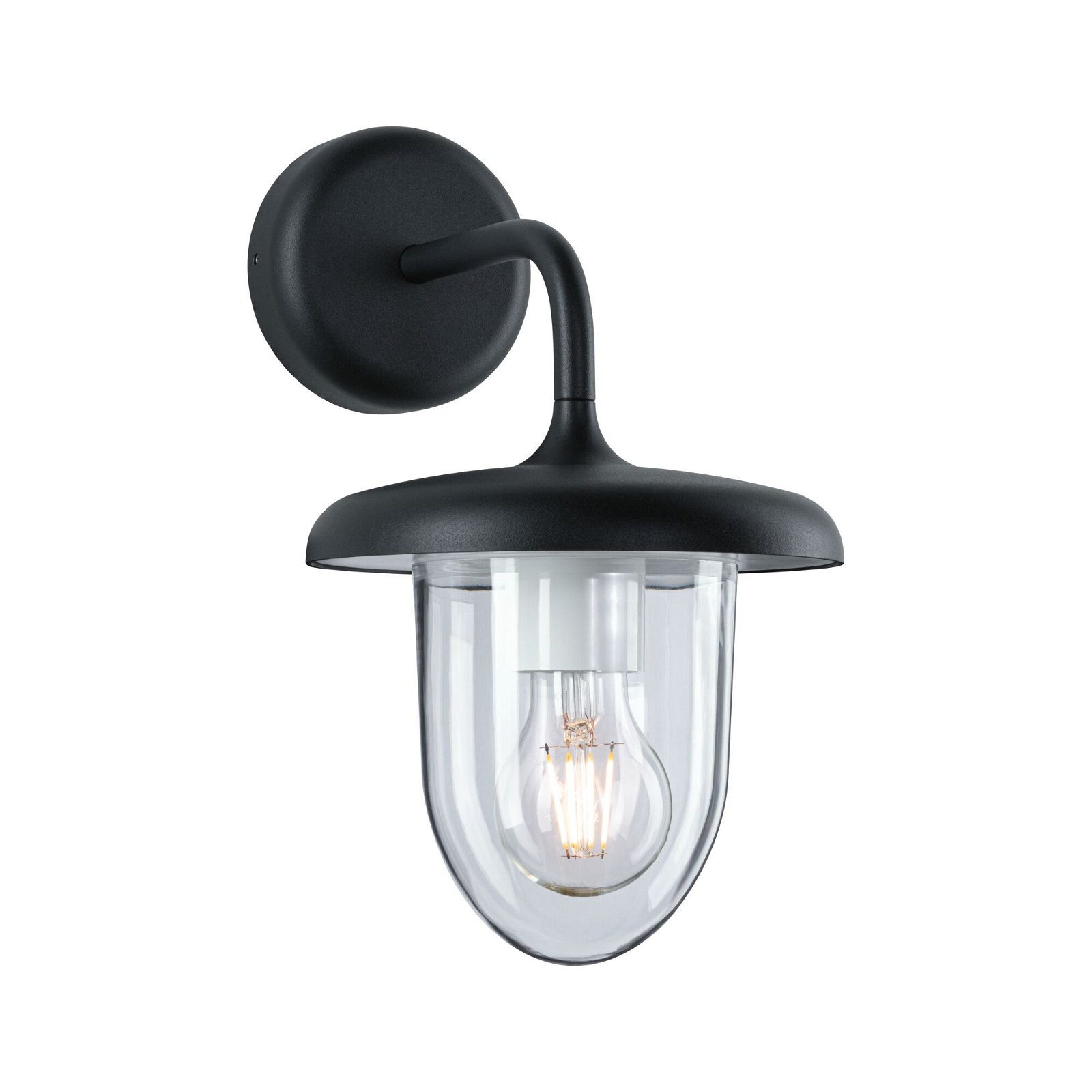Paulmann LED Außen-Wandleuchte Vintario IP44 rund 180x250mm max. 20W 230V Anthrazit Aluminium, ohne Leuchtmittel, seewasserresistent