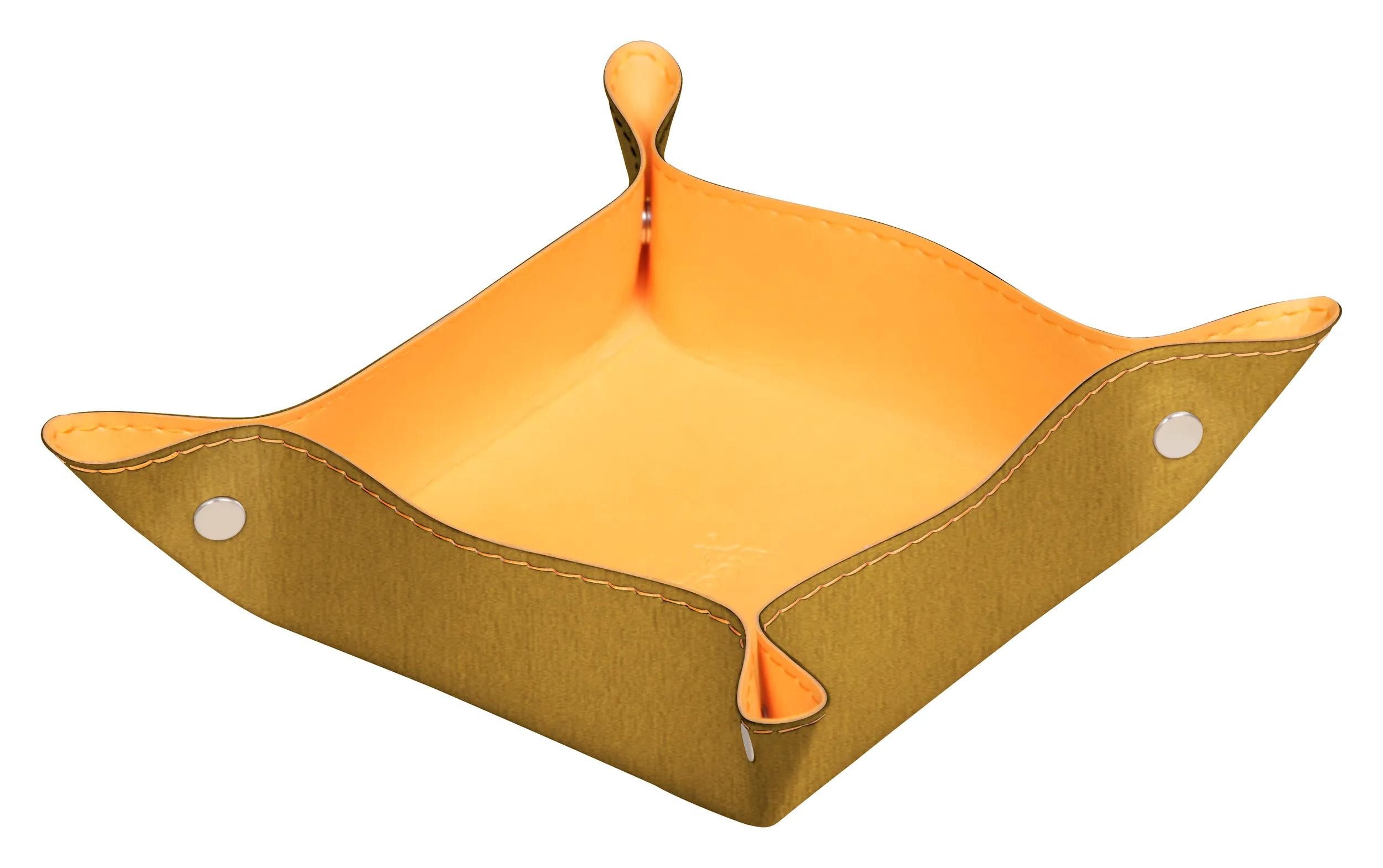 Rhodia Notizheft 2x Taschenleerer aus italienischem Kunstleder 12x12x4,5cm Gold 194583C, Taschenleerer