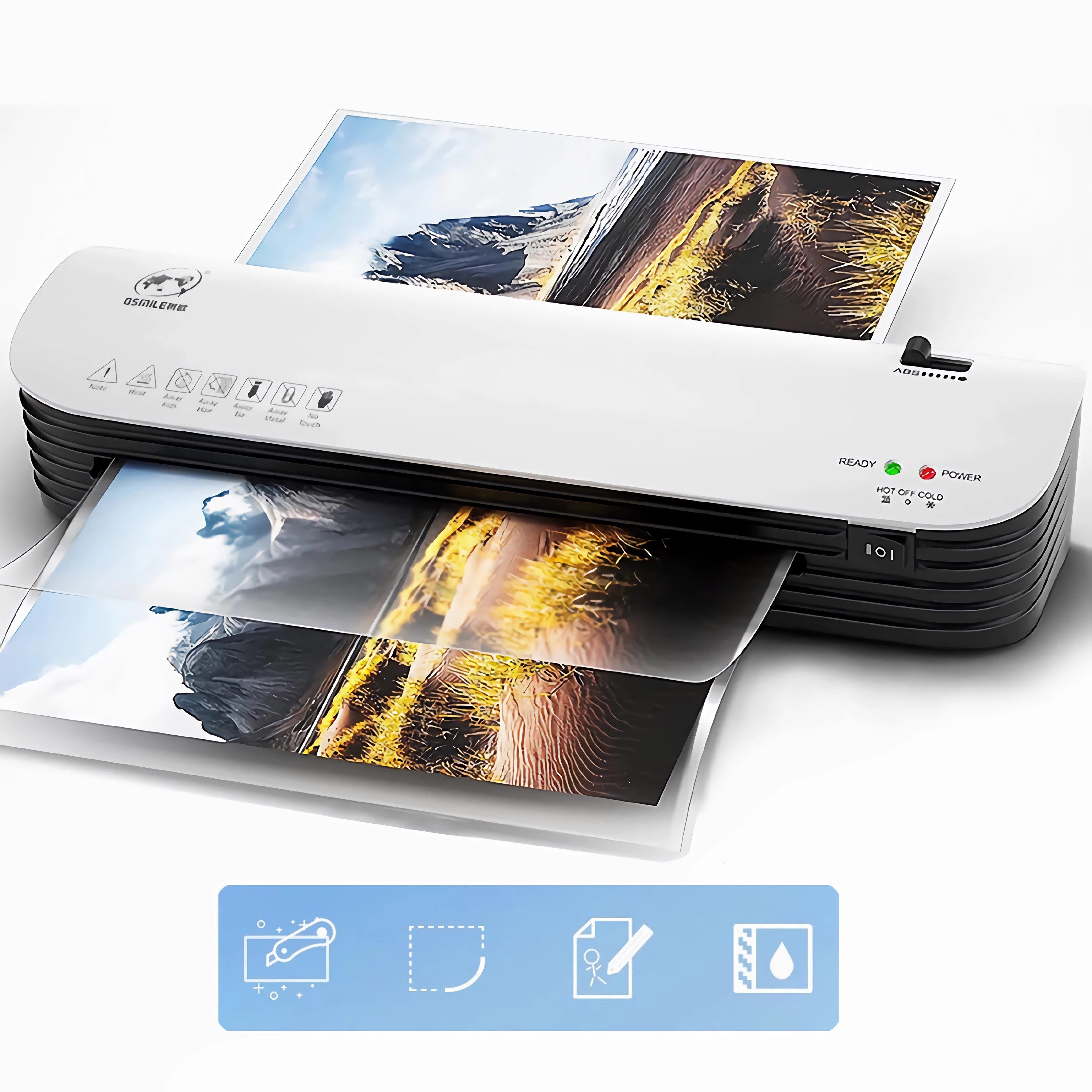 Bolwins Laminiergerät L37 100St Laminierfolien 4R 110x160mm 2x 80 mic Laminiertaschen, Glänzend, wasserdicht, reißfest, abgerundete Ecken