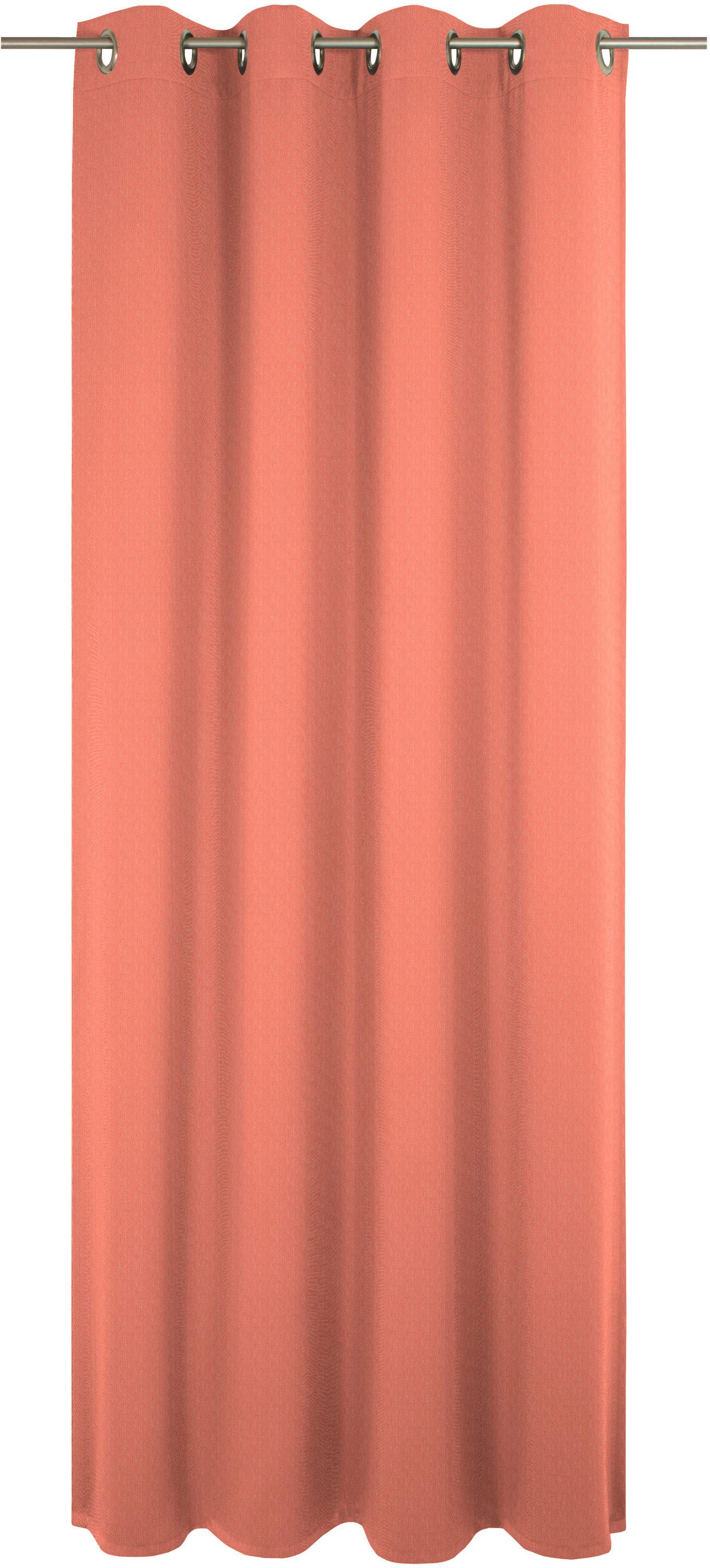 Vorhang Uni St), Collection light, nach Wirth, blickdicht, Ösen orange (1 Maß