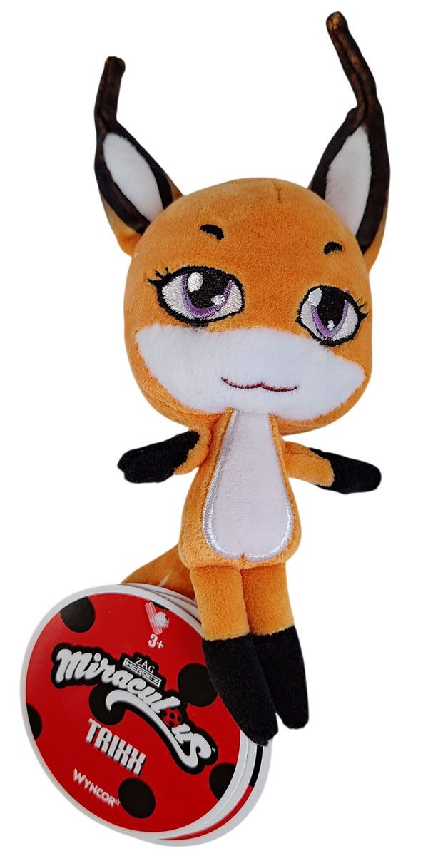 Miraculous Plüschfigur Miraculous Ladybug Kwami Trixx Plüschfigur Fuchs 12,7 cm mit Karabiner