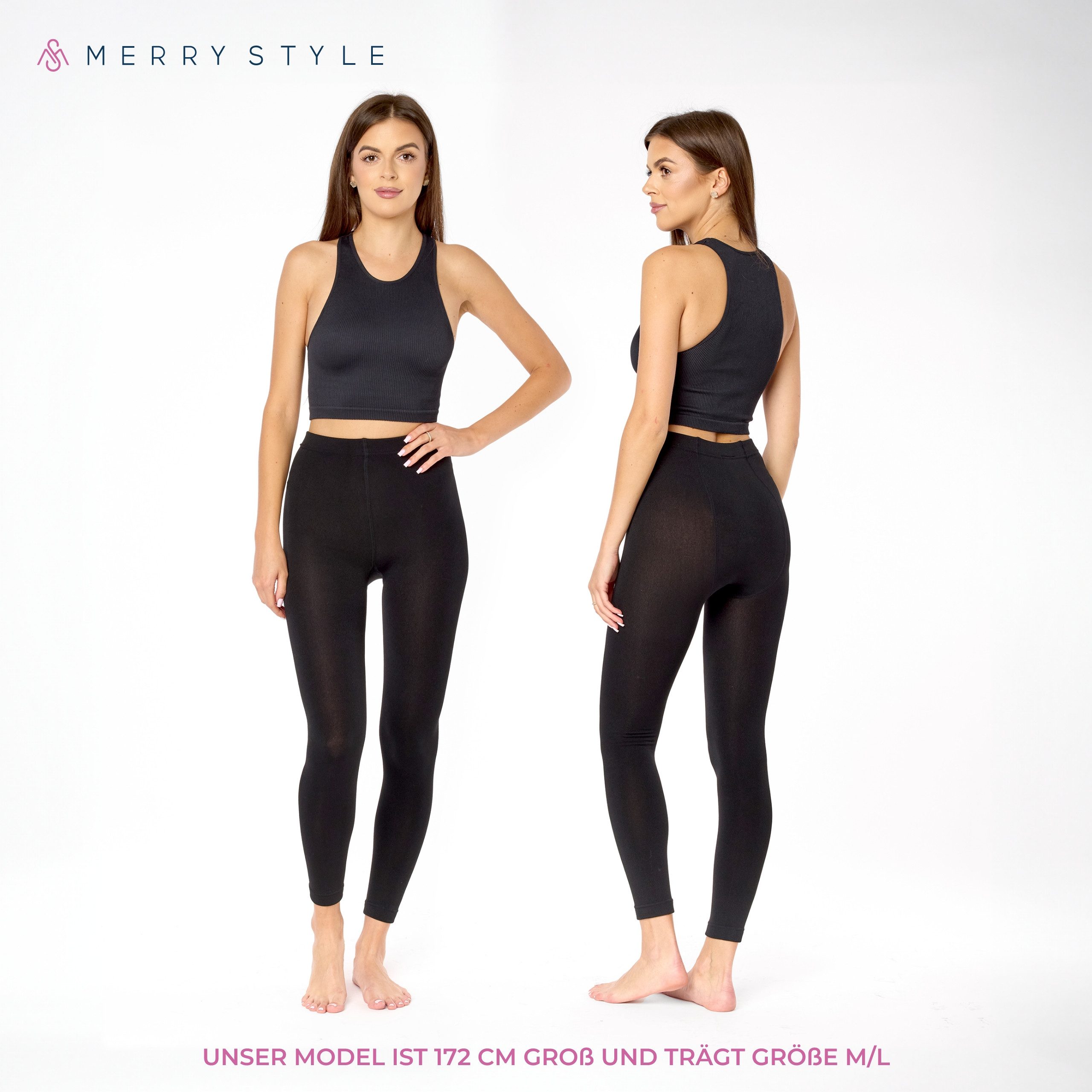 Merry Style Leggings Thermo Leggings Damen Gefütterte Thermoleggings Winter MS-ATX-441 (1-tlg)