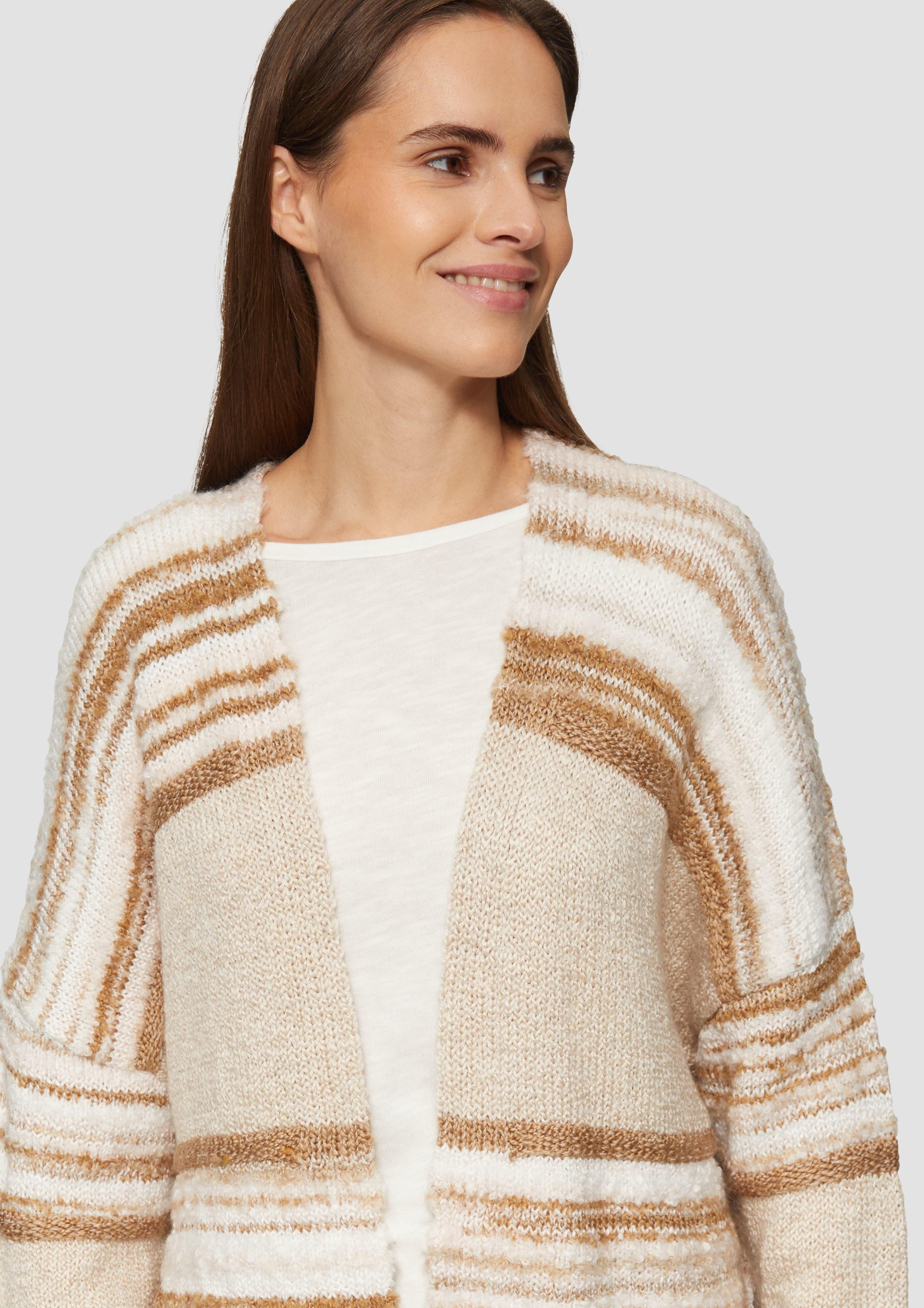 s.Oliver Strickjacke Cardigan im Oversize-Schnitt Rippbündchen günstig online kaufen
