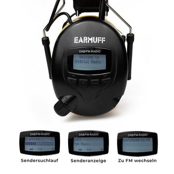 EARMUFF Kapselgehörschutz EARMUFF 31dB DAB+/FM/AUX, (1 St)