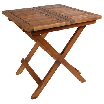 Home4Living Klapptisch Beistelltisch klappbar Holztisch Gartentisch Akazie geölt Tisch, Dekorativ, Massiv