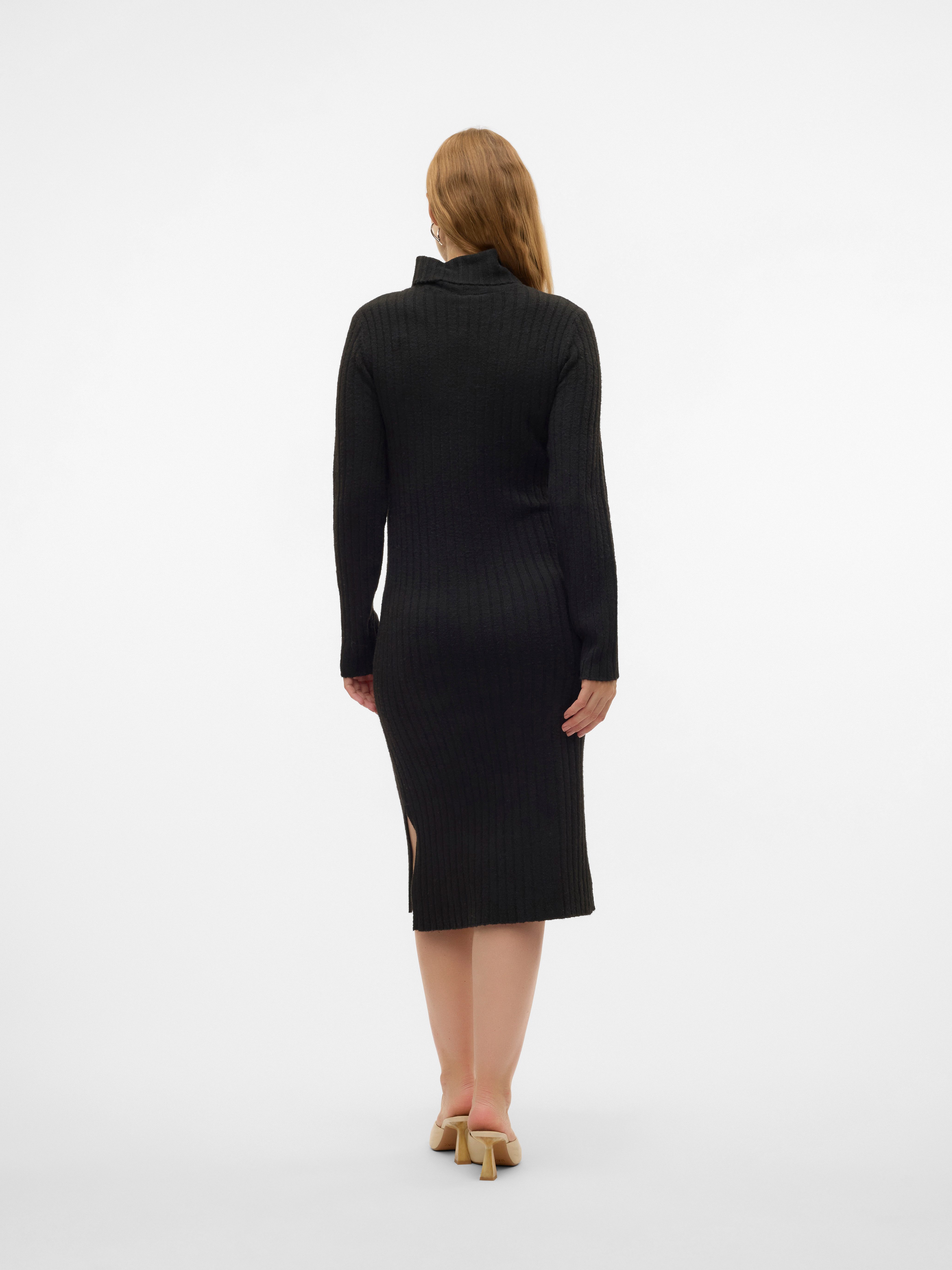 Mamalicious Strickkleid MLSUNIVA JUNE LS KNIT MIDI DRESS 2F NOOS Materialmix, regular fit – Bild 2 von 5