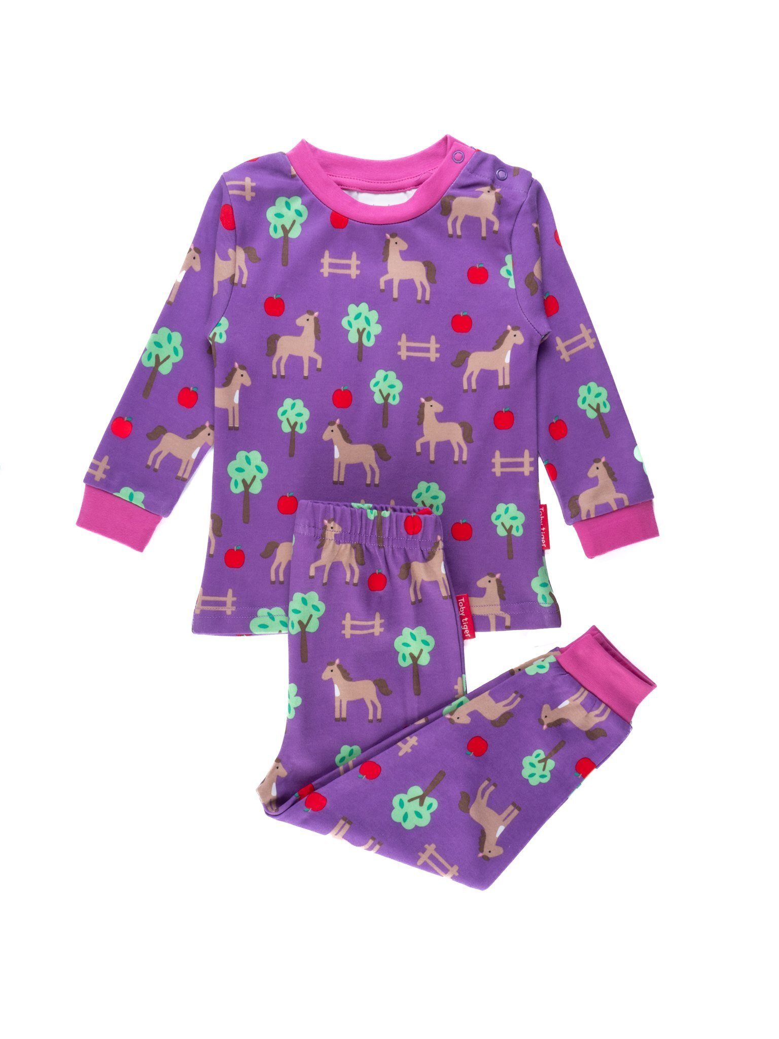 Toby Tiger Schlafanzug Schlafanzug mit Pferde Print | Pyjamas