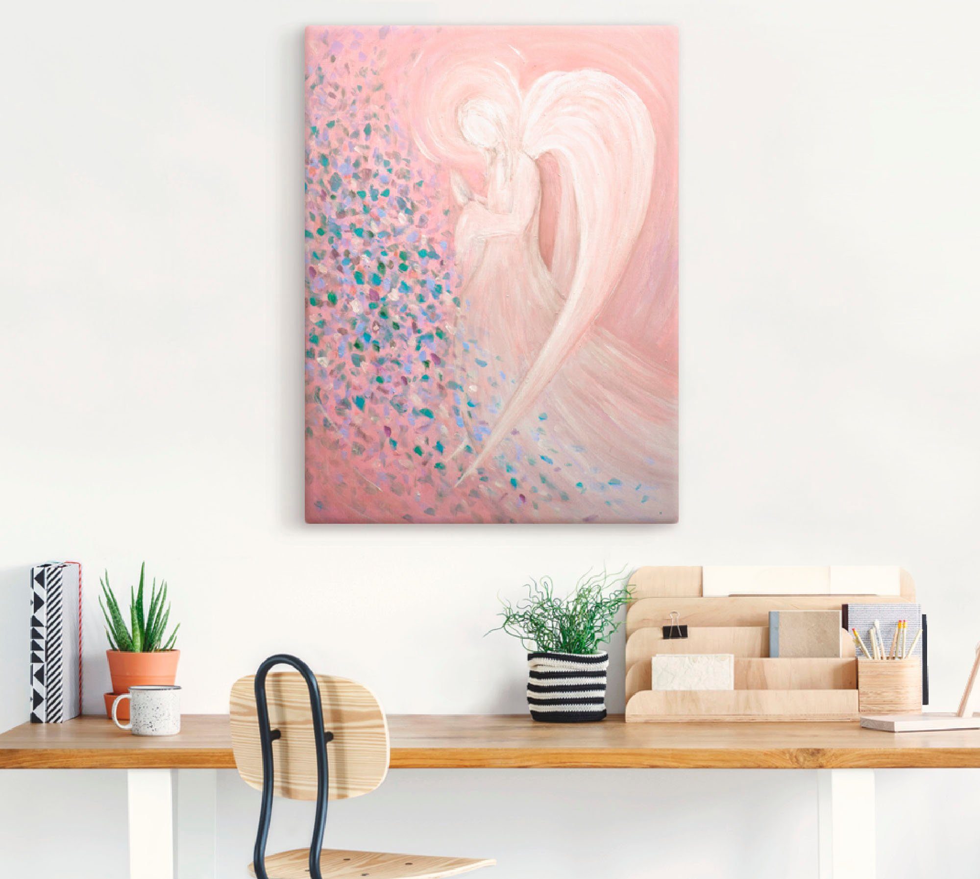 Artland Wandbild Engelbild - pastell, Religion (1 St), als Leinwandbild, Poster in verschied. Größen
