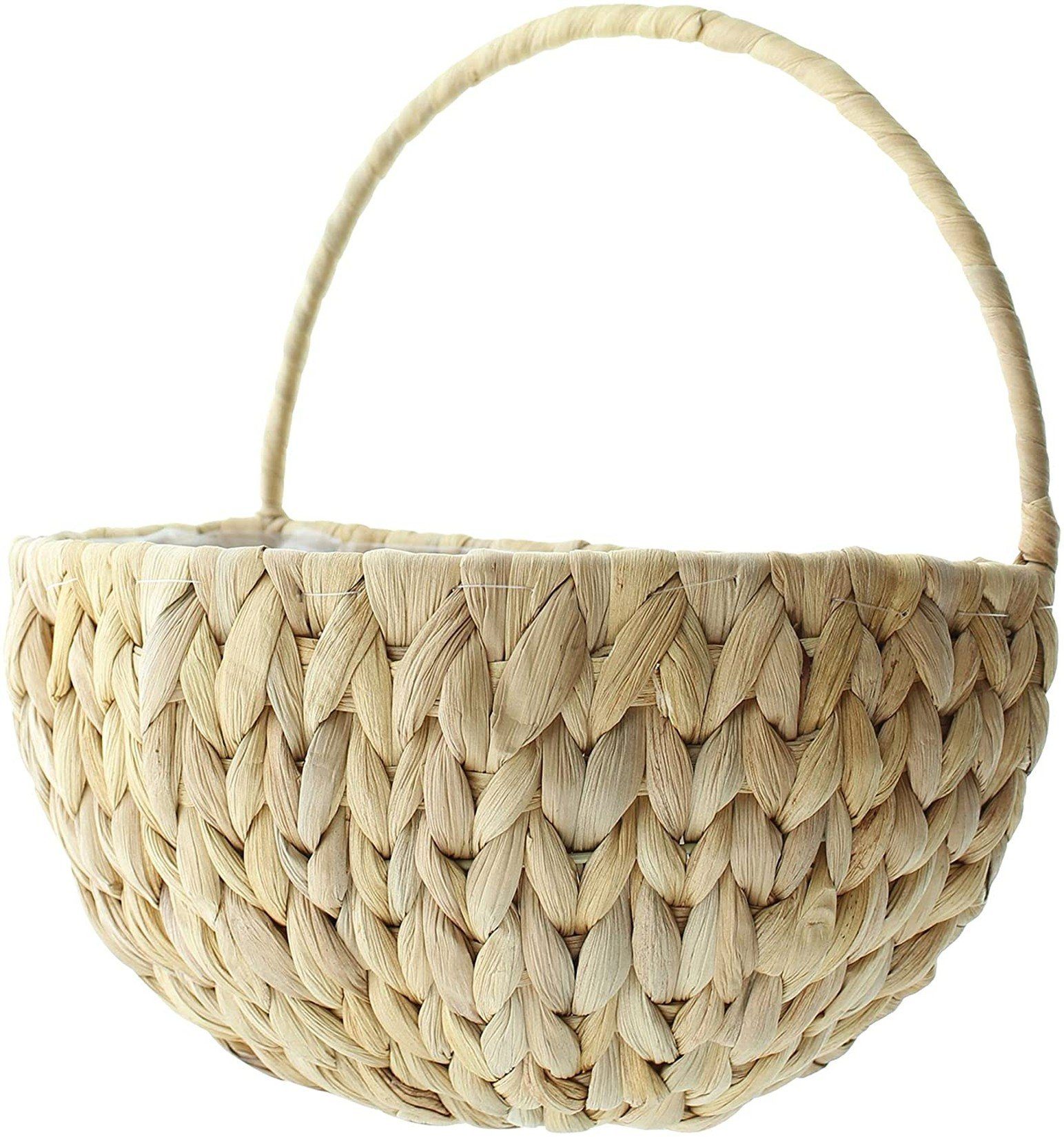 Dekoleidenschaft Pflanzschale Wandpflanzer aus Wasserhyazinthe, natur, günstig online kaufen