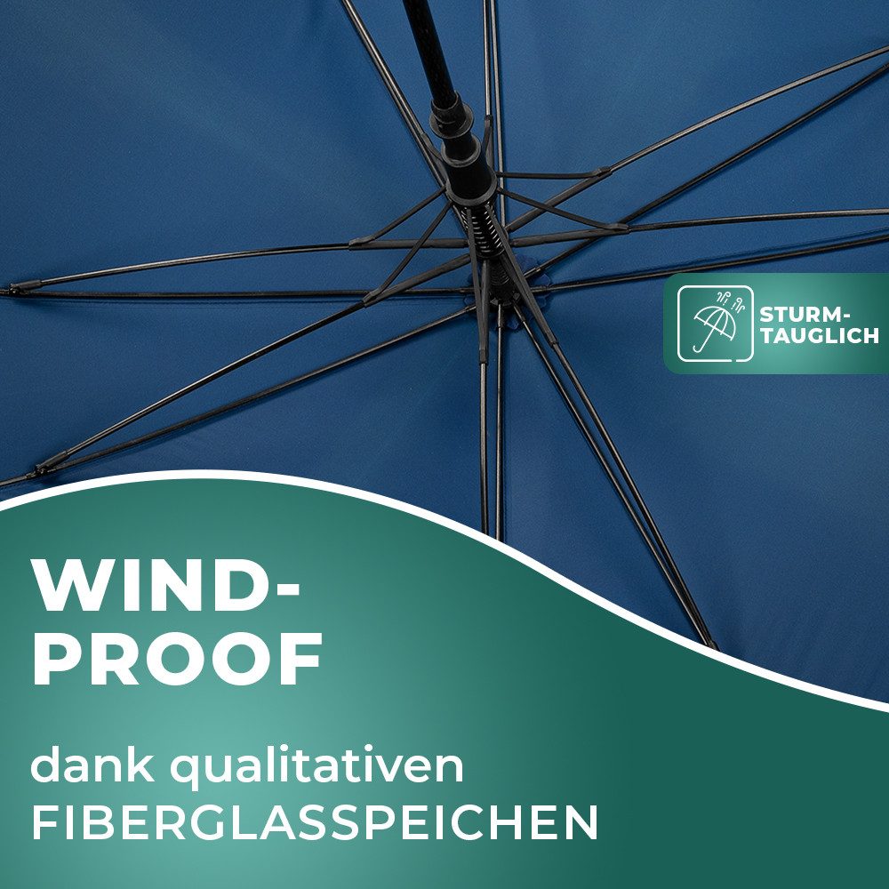 Langenberg Stockregenschirm LANGENBERG Stockschirm sturmfest [Ø130 cm Spannweite] Automatik, ☑ Windproof-Funktion
