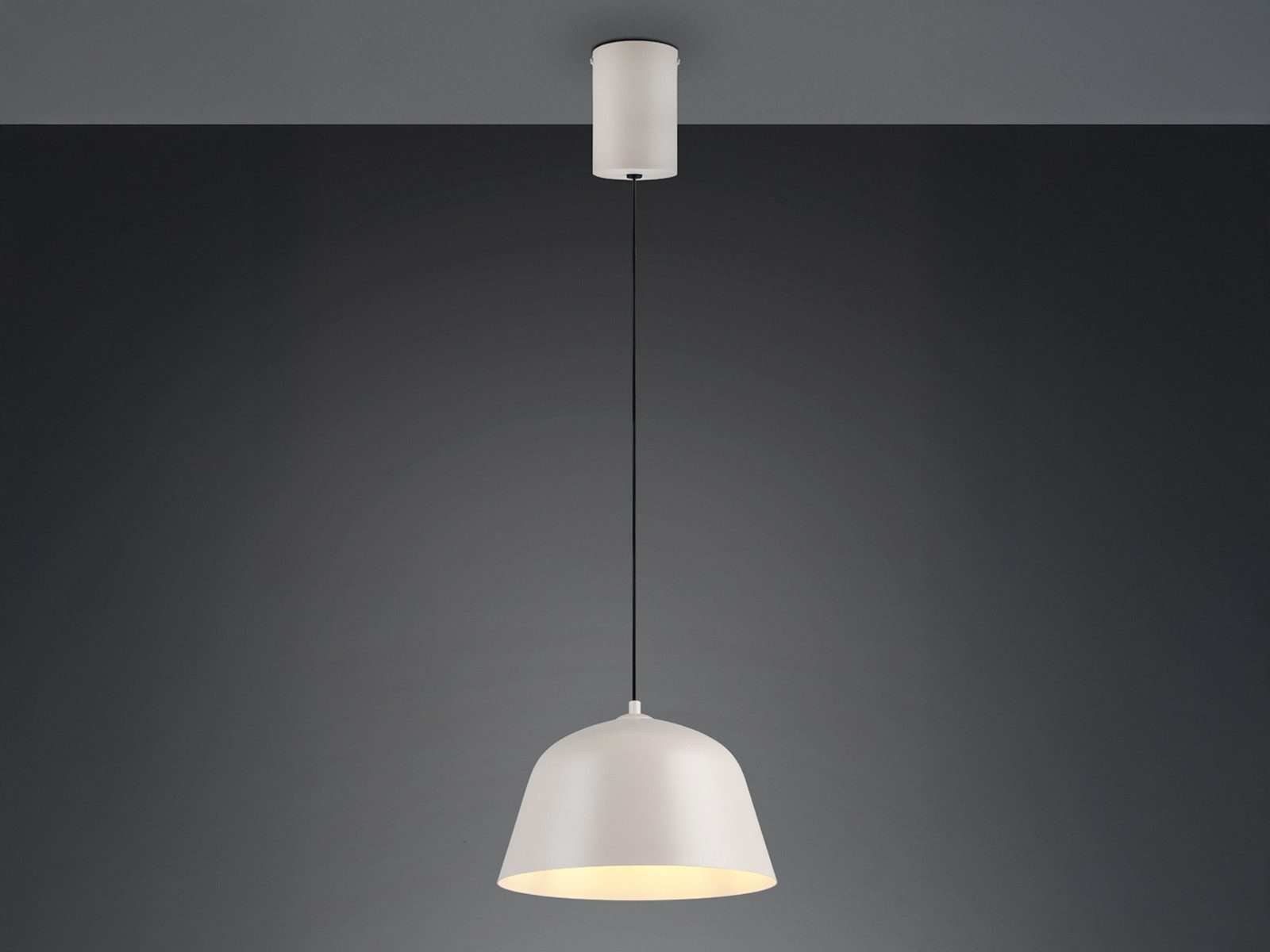 Reality Leuchten LED Pendelleuchte höhenverstellbar Metall Hellgrau Ø 30cm, Dimmfunktion, LED wechselbar, warmweiß, Esstisch-lampen & Küchenlampe-n hängend einflammig inkl. Leuchtmittel
