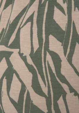 Buffalo Jerseyhose mit Alloverdruck in Paperbag-Optik, Wide-Leg