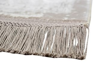 Wollteppich Wollteppich hochwertiger Teppich mit floralem Design aus Naturfasern in beige, Teppich-Traum, rechteckig, Höhe: 7 mm, Wollteppich