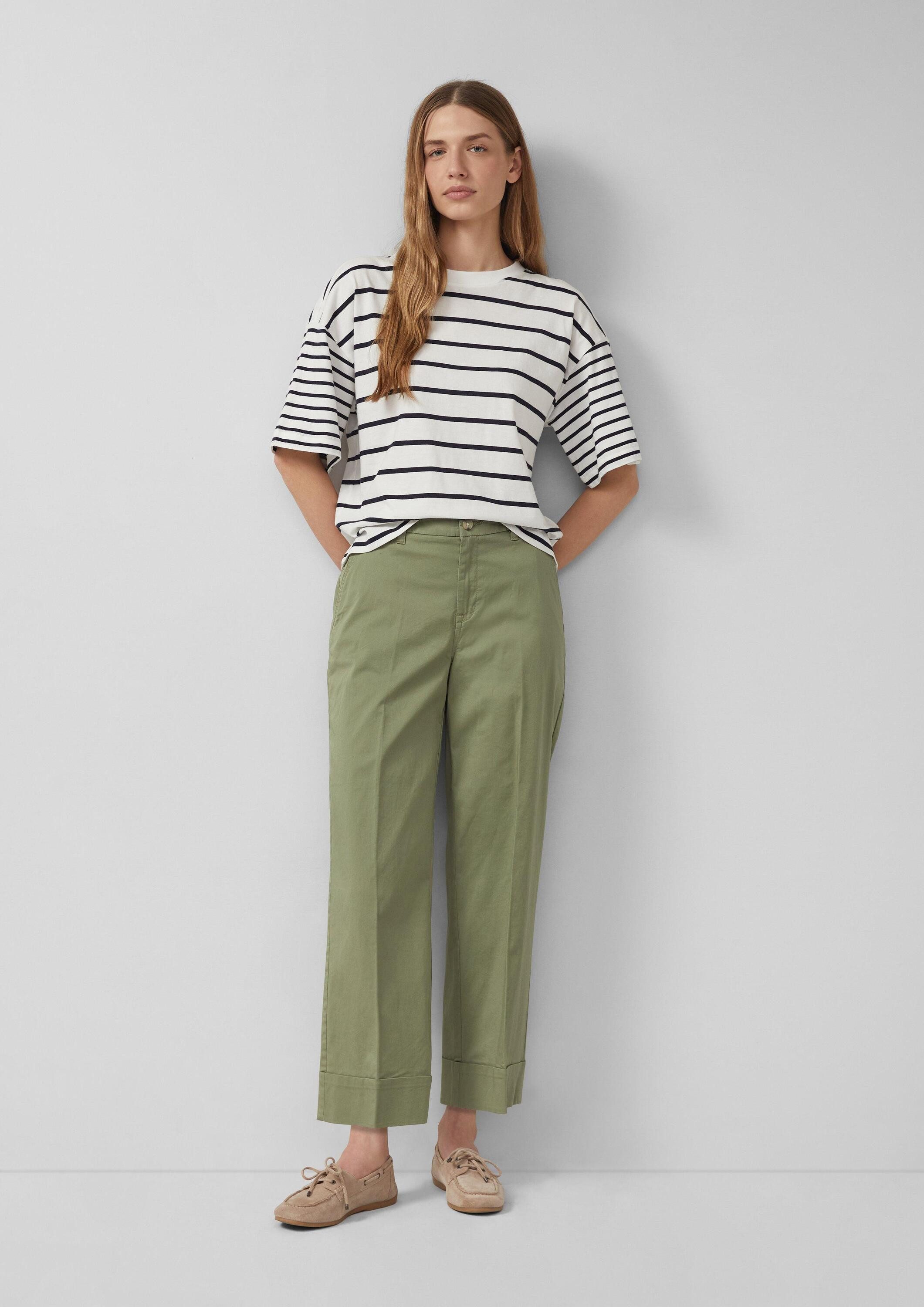 s.Oliver 7/8-Hose Hose High Rise-Culotte mit Umschlag