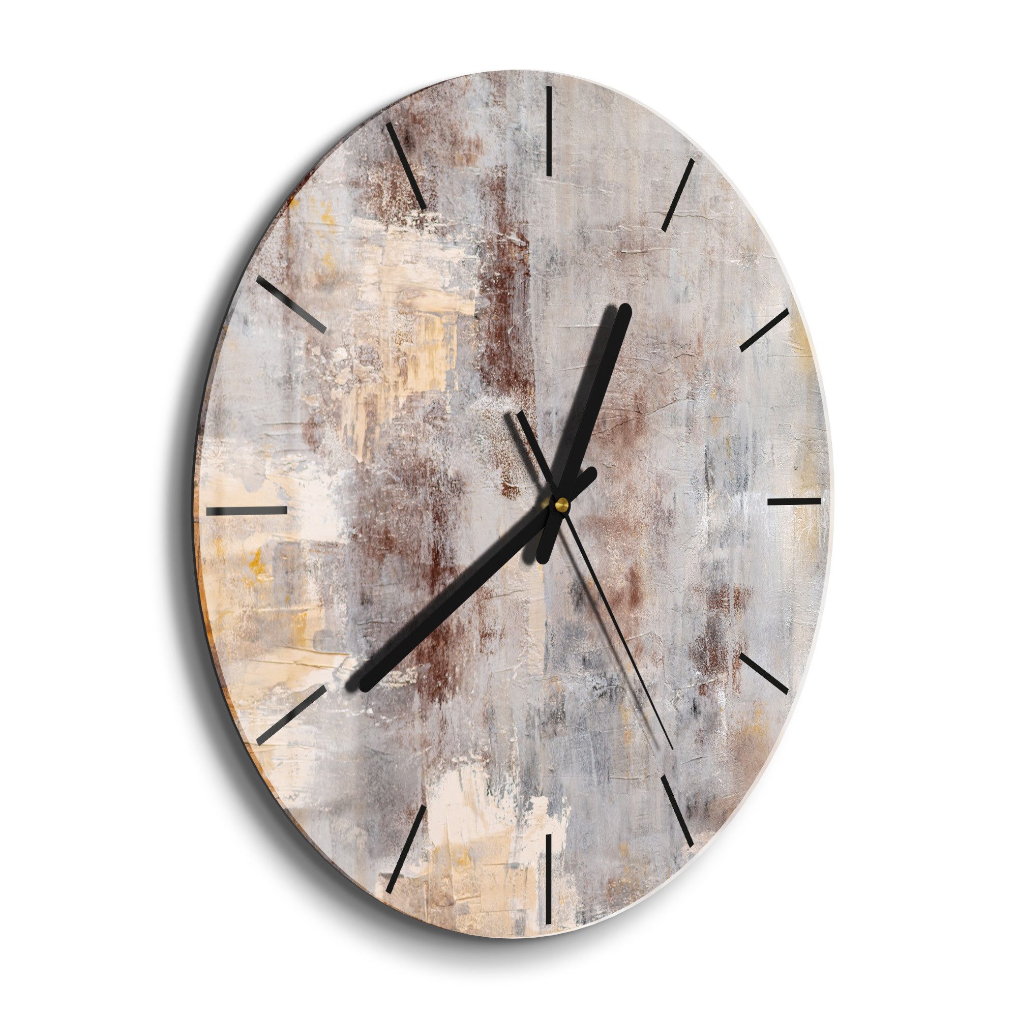 DEQORI Wanduhr 'Verwitterte Eleganz' (Glas Glasuhr günstig online kaufen