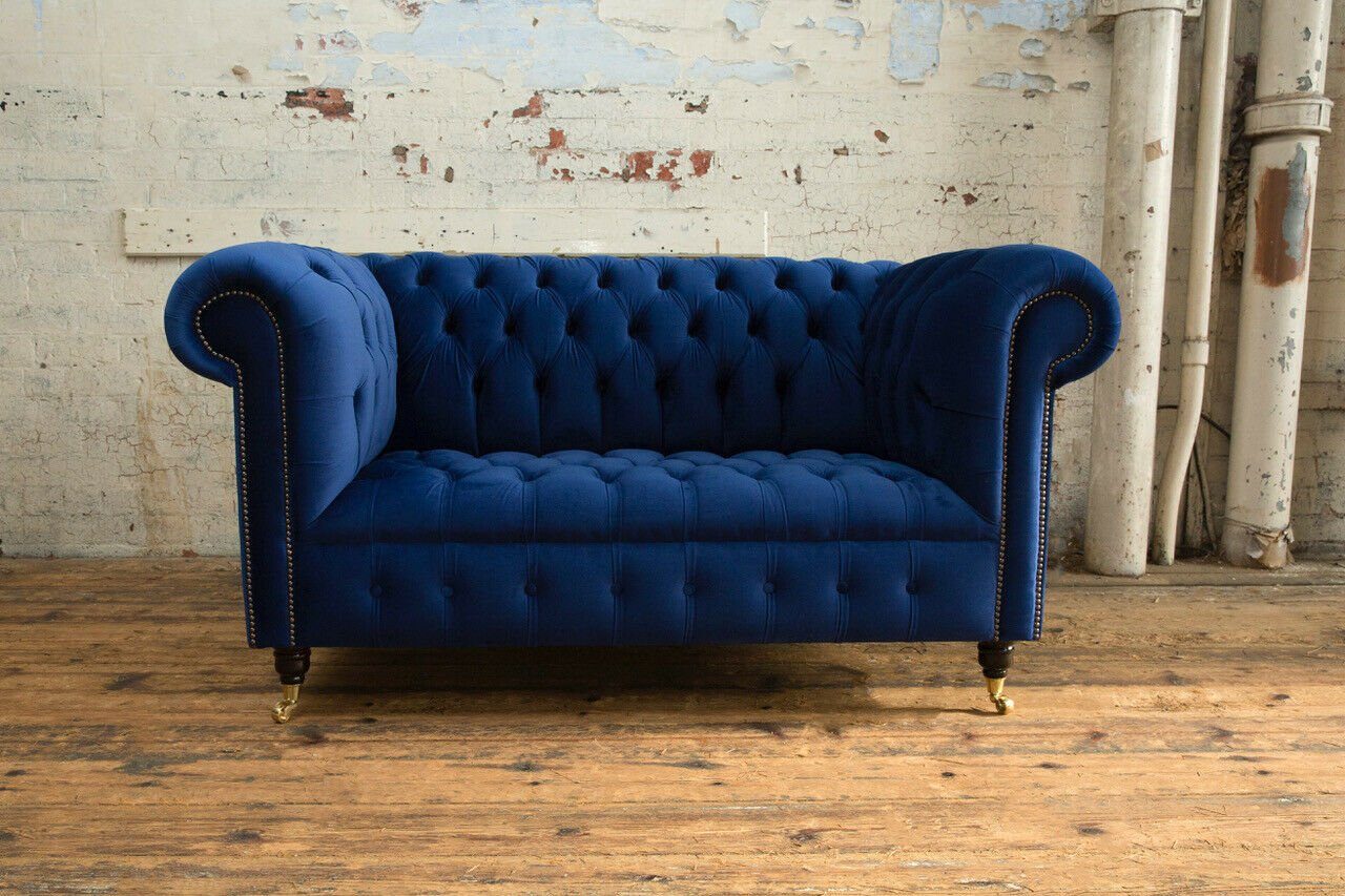 JVmoebel Chesterfield-Sofa, Design Zweisitzer Möbel 2 Sitzer Sofa Couch Polster Lounge