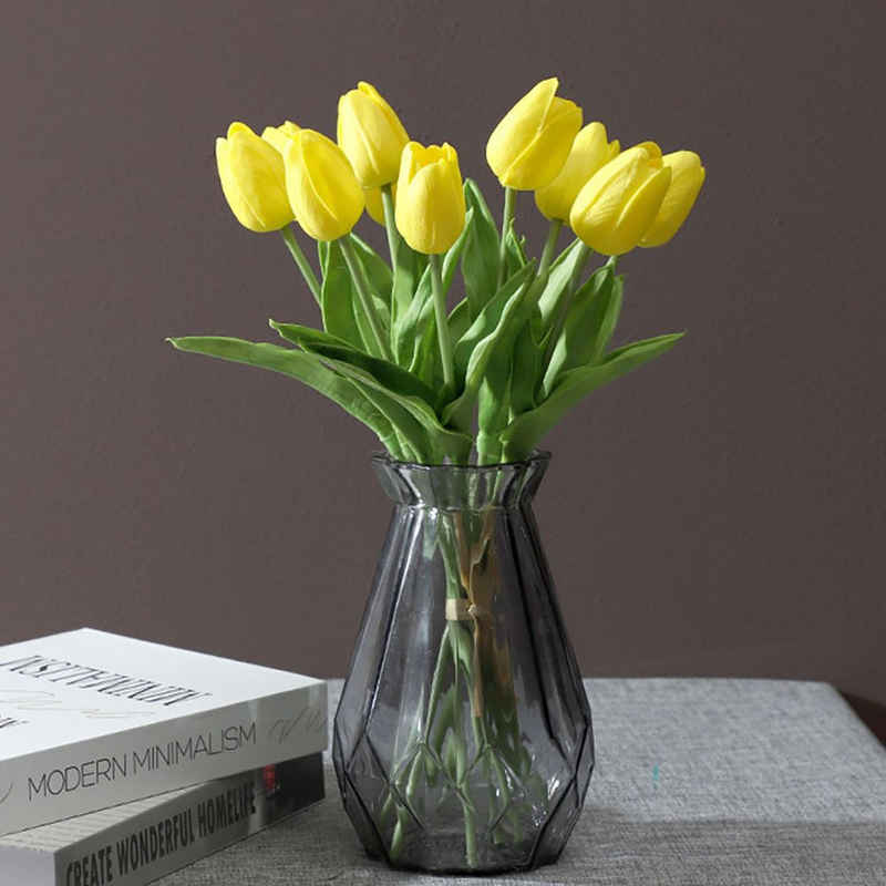 Kunstblume Kunstblume Tulpe, Höhe 35 cm, Tulpenbündel im 7er-Set, CoolBlauza