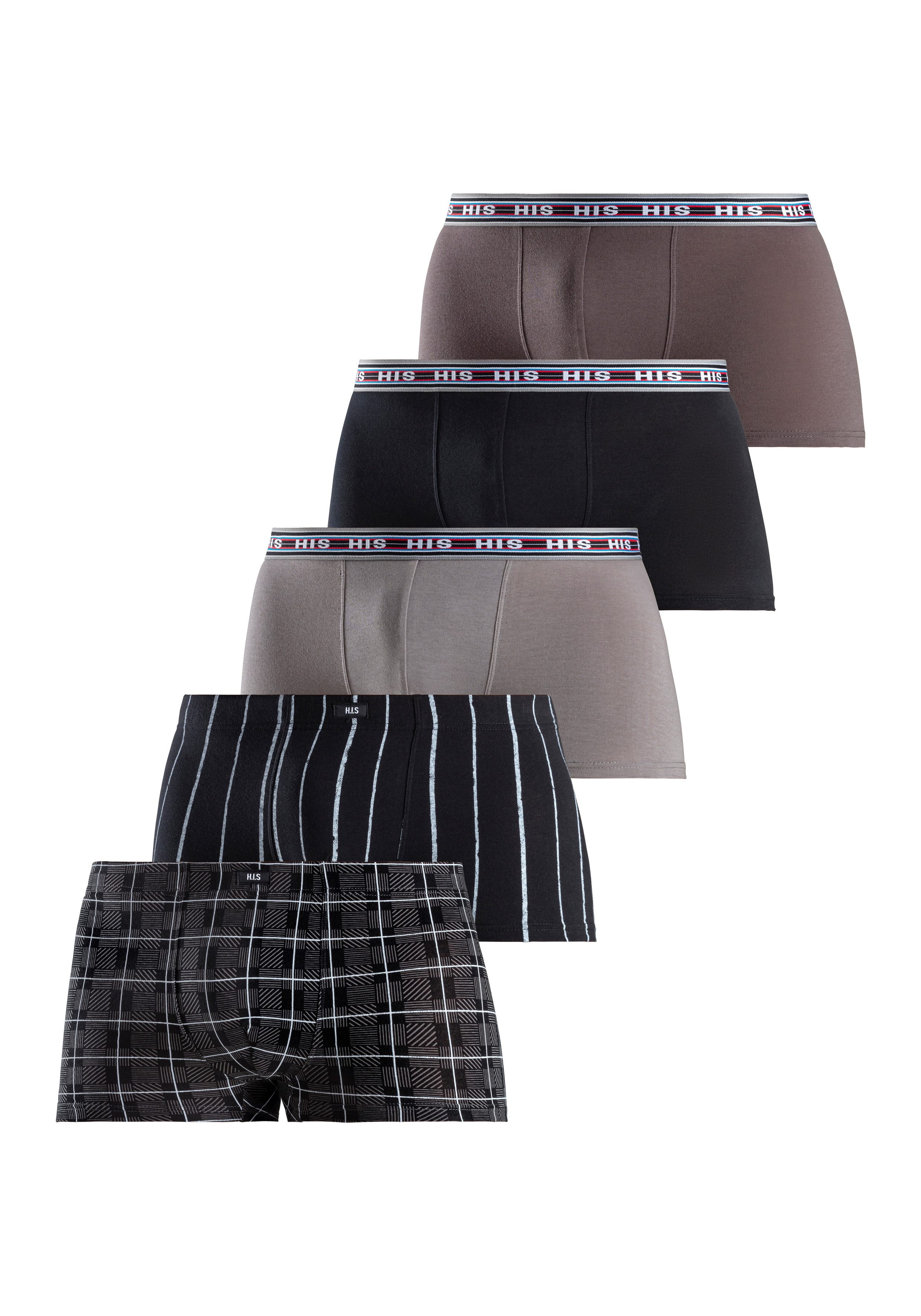 H.I.S Boxer Boxershorts für Herren (Packung, 5-St) aus Baumwoll-Stretch günstig online kaufen