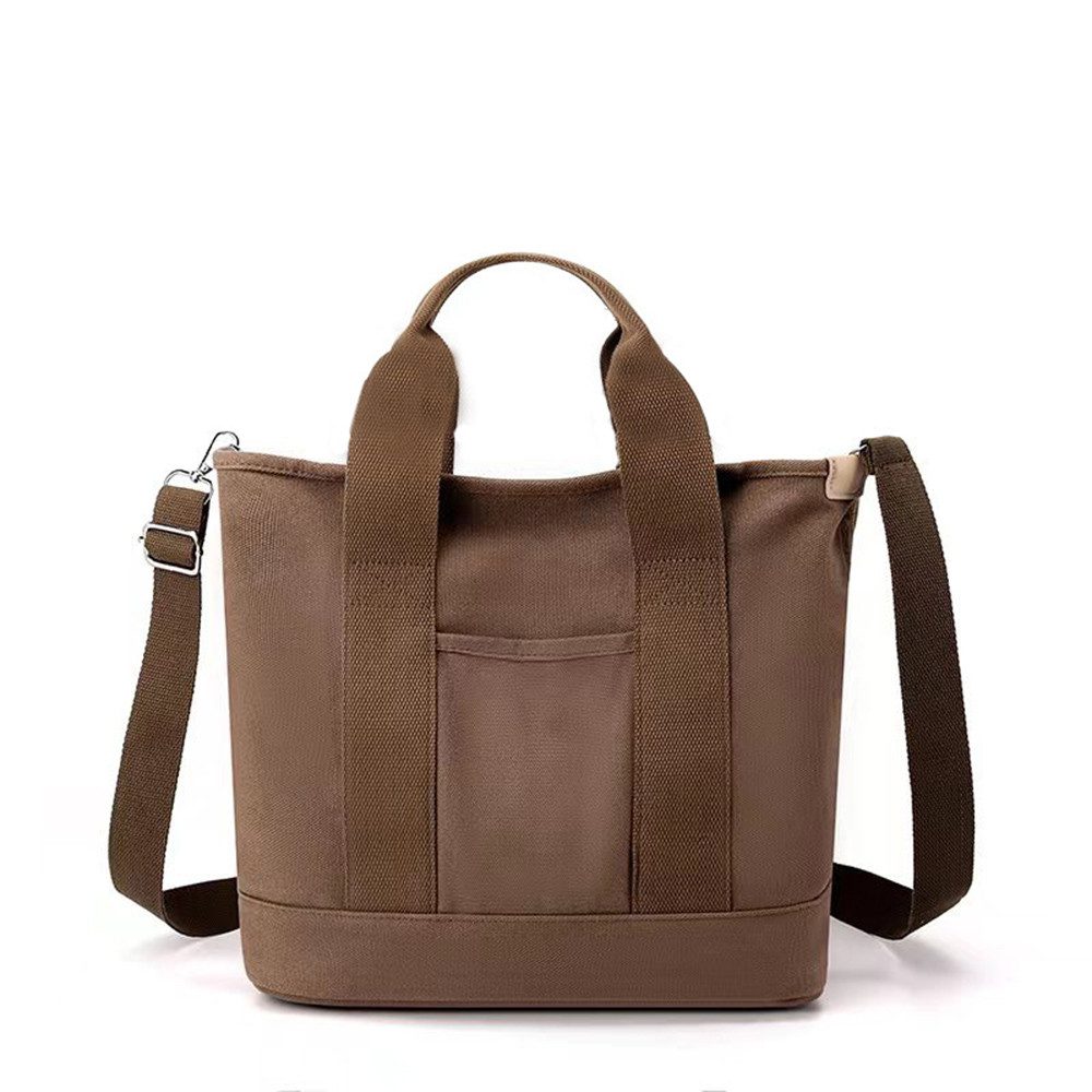 Handtasche Schultertasche Canvas, Umhängetasche Tote Bag mit Reißverschluss