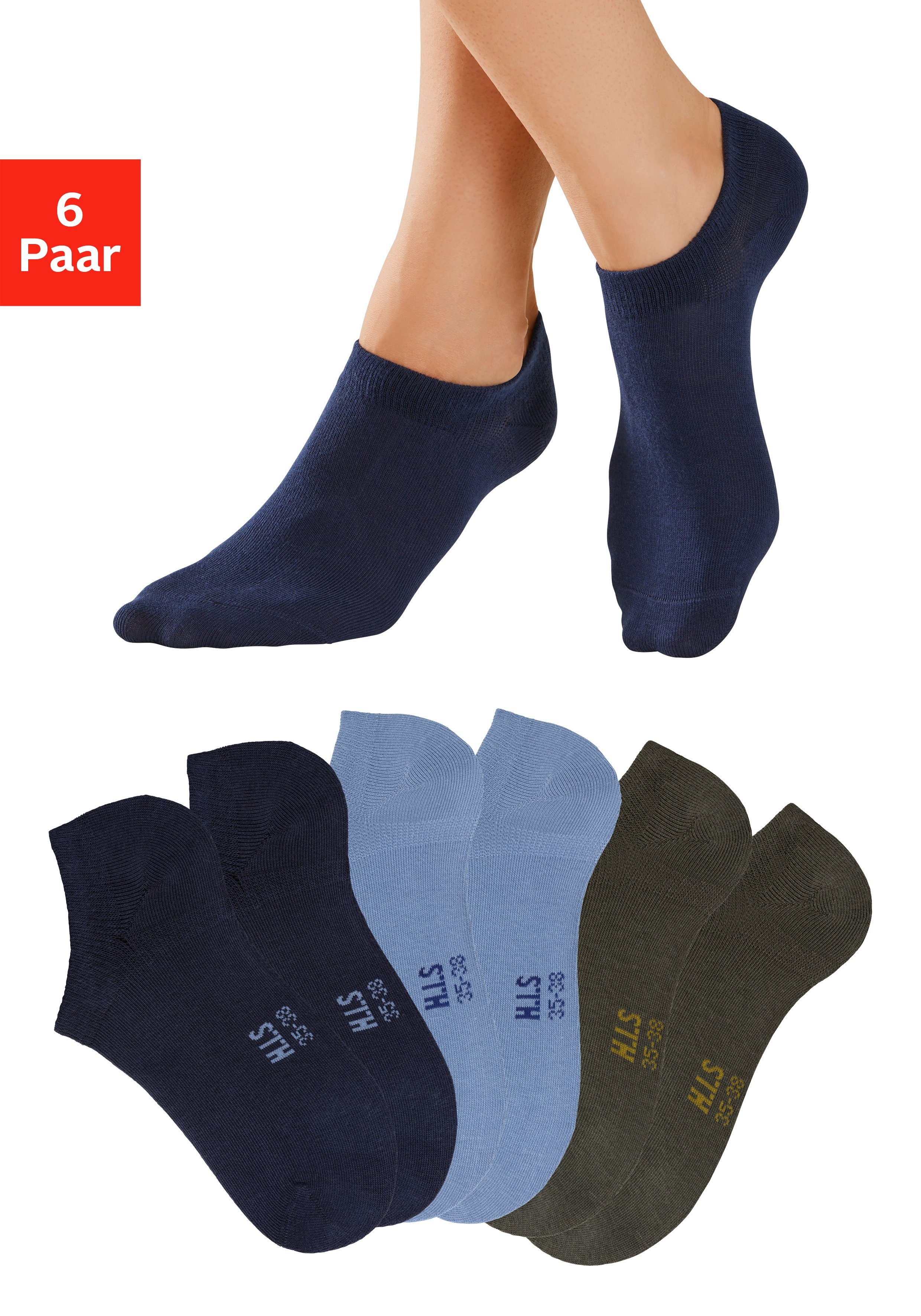 H.I.S Sneakersocken (Packung, 6-Paar) mit besonders kurzem Schaft