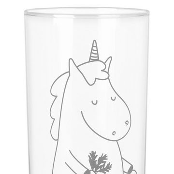 Mr. & Mrs. Panda Glas 400 ml Einhorn Vegan - Transparent - Geschenk, Einhörner, Pegasus, Tr, Premium Glas, Unikat durch Gravur
