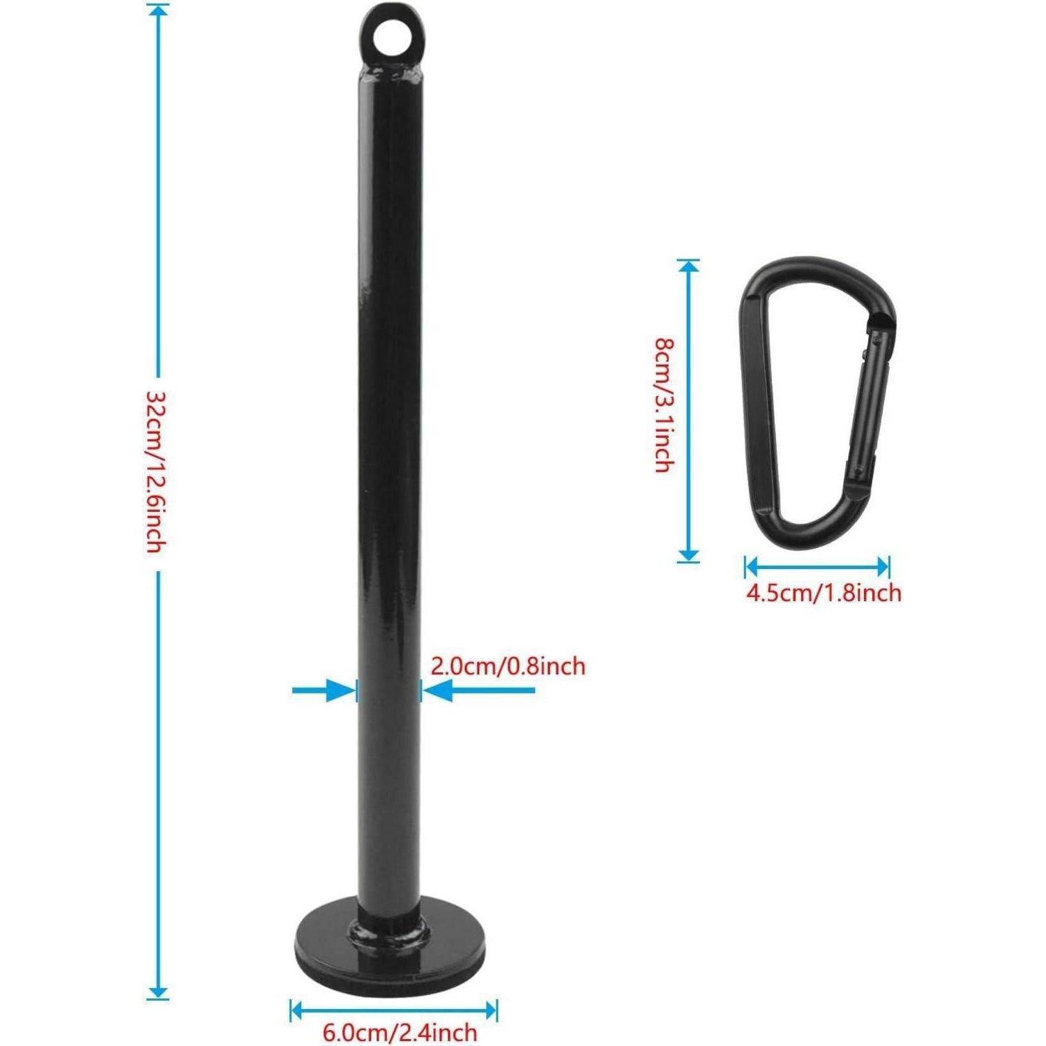 LuxusKollektion Hantelscheibenständer Gewichtsplatte Ladestift mit Karabiner Stahl Rack Standard