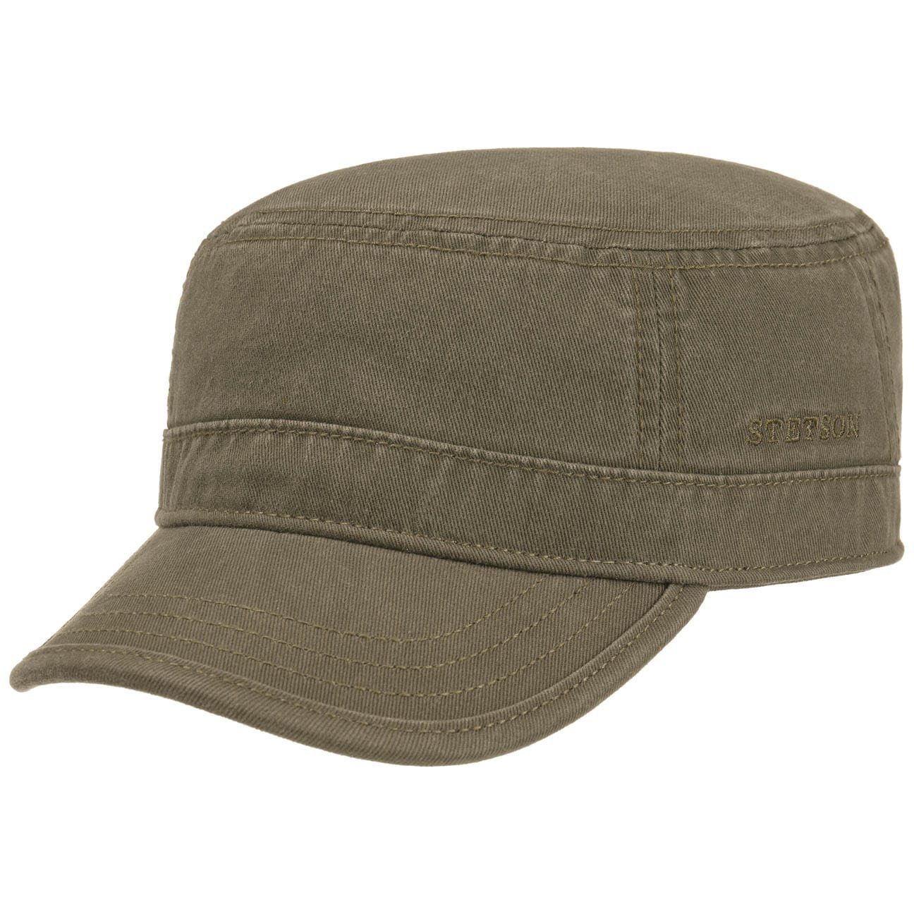 Stetson Army Cap (1-St) Baumwollcap mit Schirm oliv