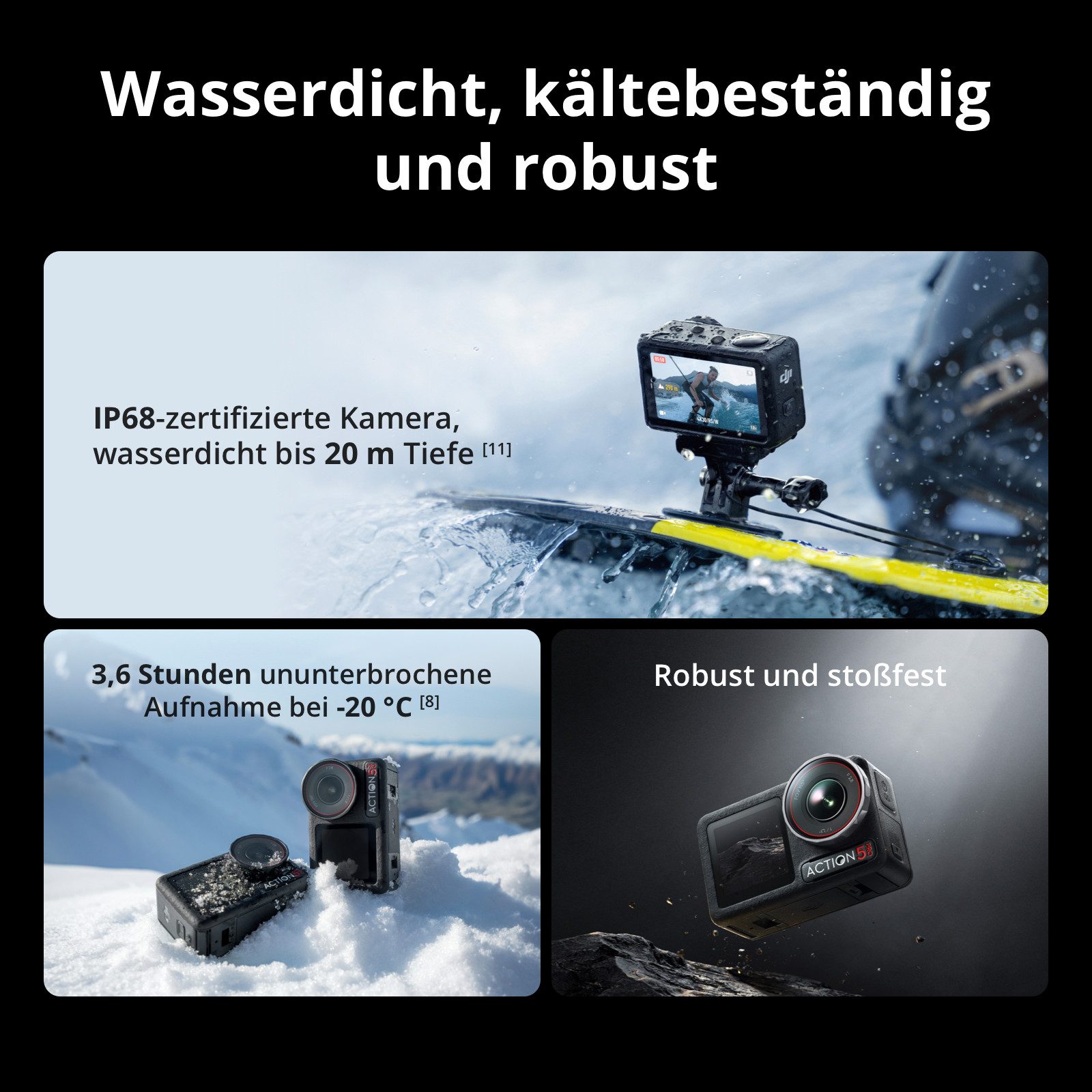 DJI Osmo Action 5 Pro Adventure Combo Action Cam (4K Ultra HD, WLAN (Wi-Fi), Bluetooth)