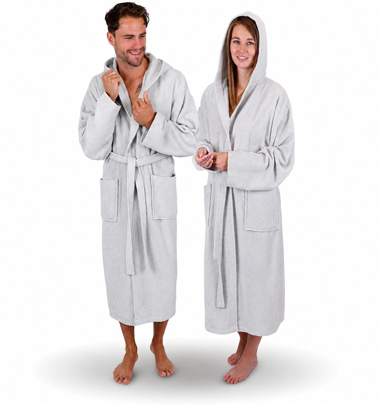 Bademantel Saunamantel mit Kapuze BERLIN für Herren und Damen