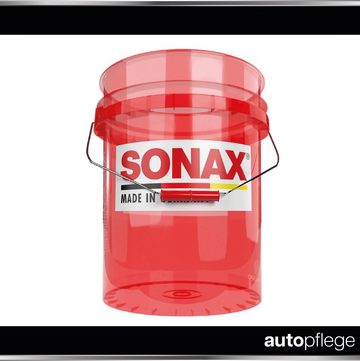 detailmate Reinigungs-Set Sonax Felgenreiniger Set Auto Wascheimer Rot mit Zubehör, Auto Wascheimer Set - mit Felgenreiniger, Versiegelung, Detailer