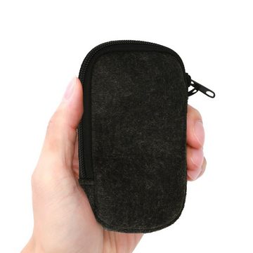 kwmobile Aufbewahrungstasche Tasche für Apple Magic Mouse 1 / 2 (1-tlg), Filz Hülle für Computer Maus - Schutzhülle für PC Mouse Dunkelgrau
