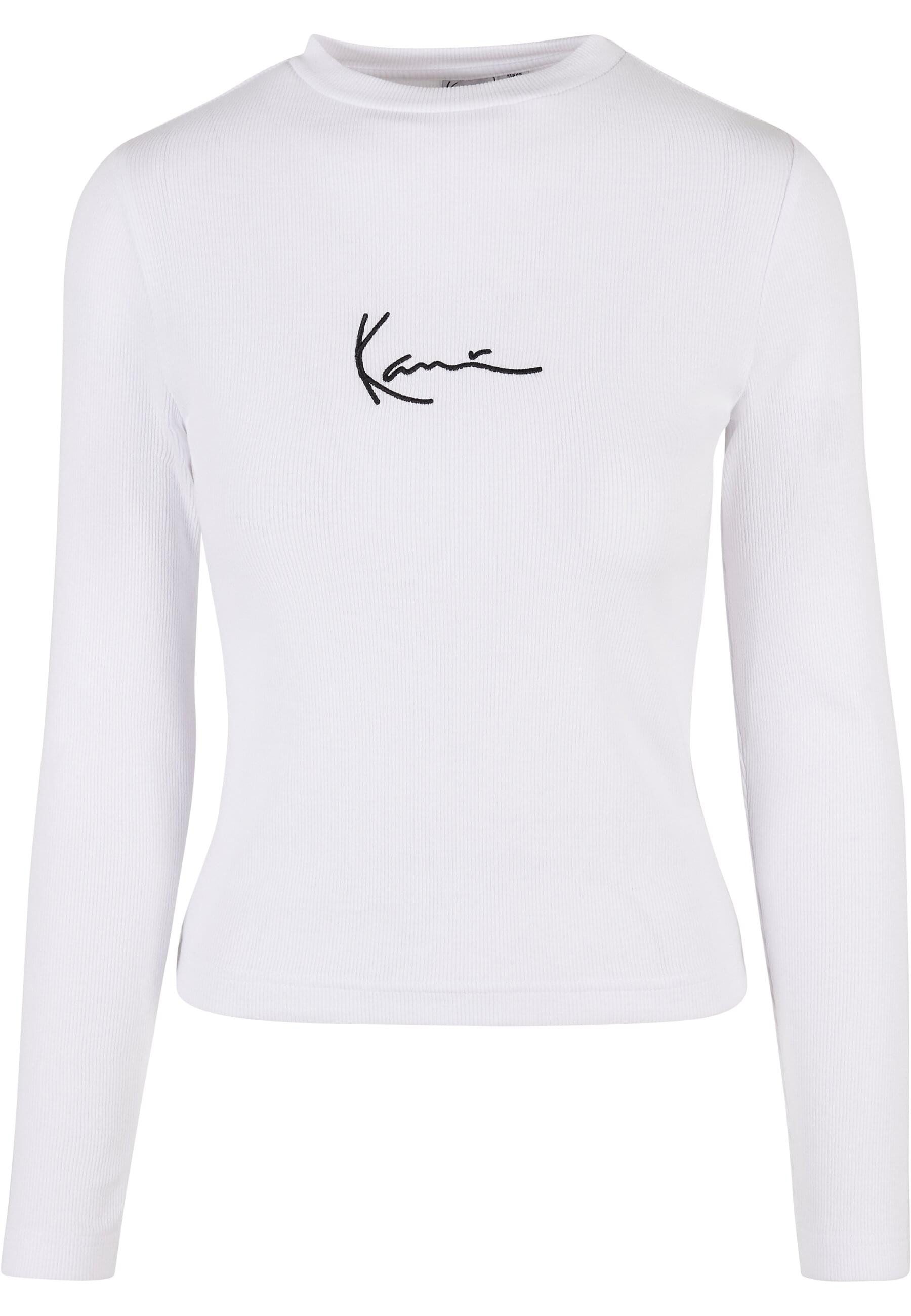 Karl Kani Langarmshirt Karl Kani Damen KW-LS012-002-01 SMALL SIGNATURE RIB LS WHITE (1-tlg)