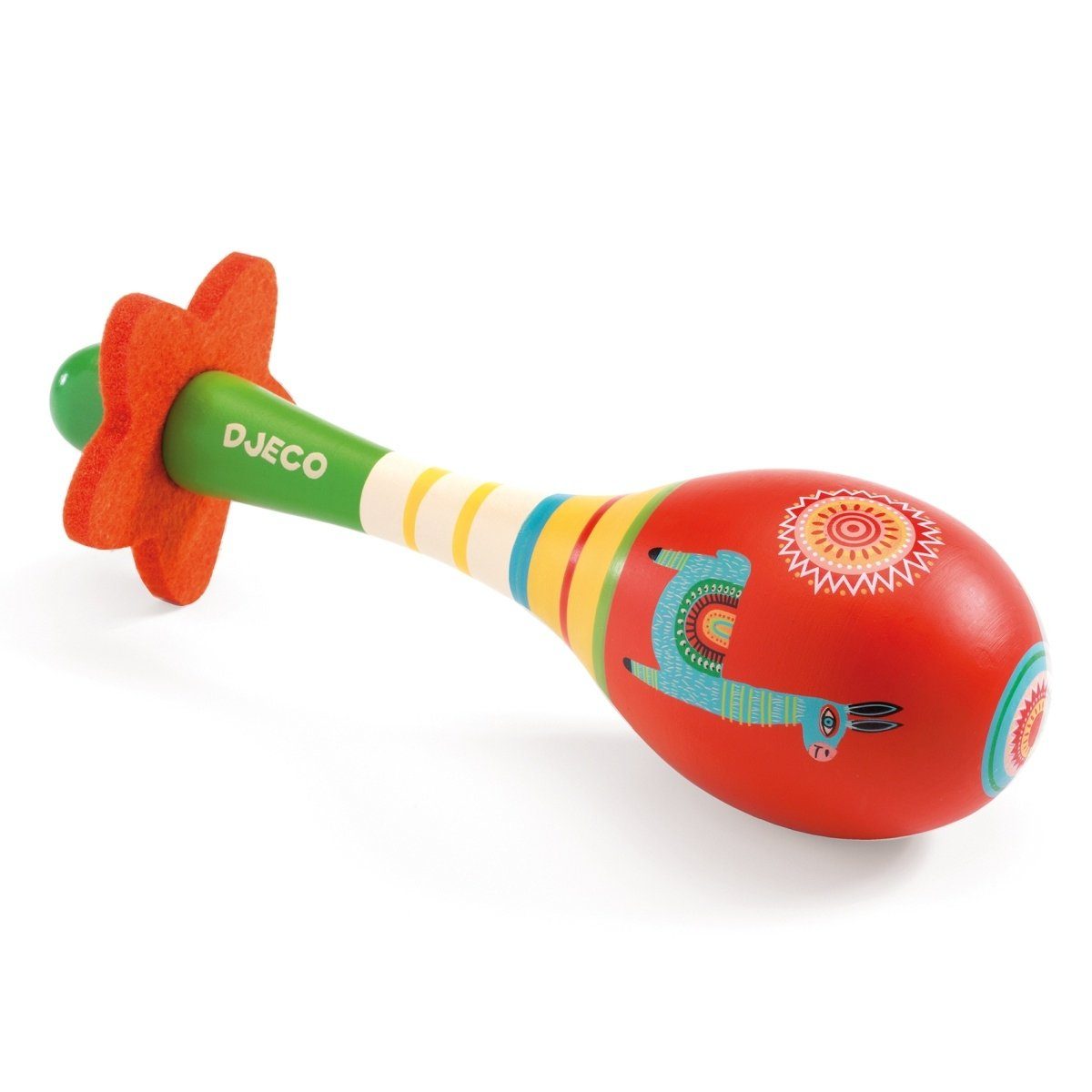 DJECO Maraca Animambo Maraca Rassel mit niedlichen Lamas