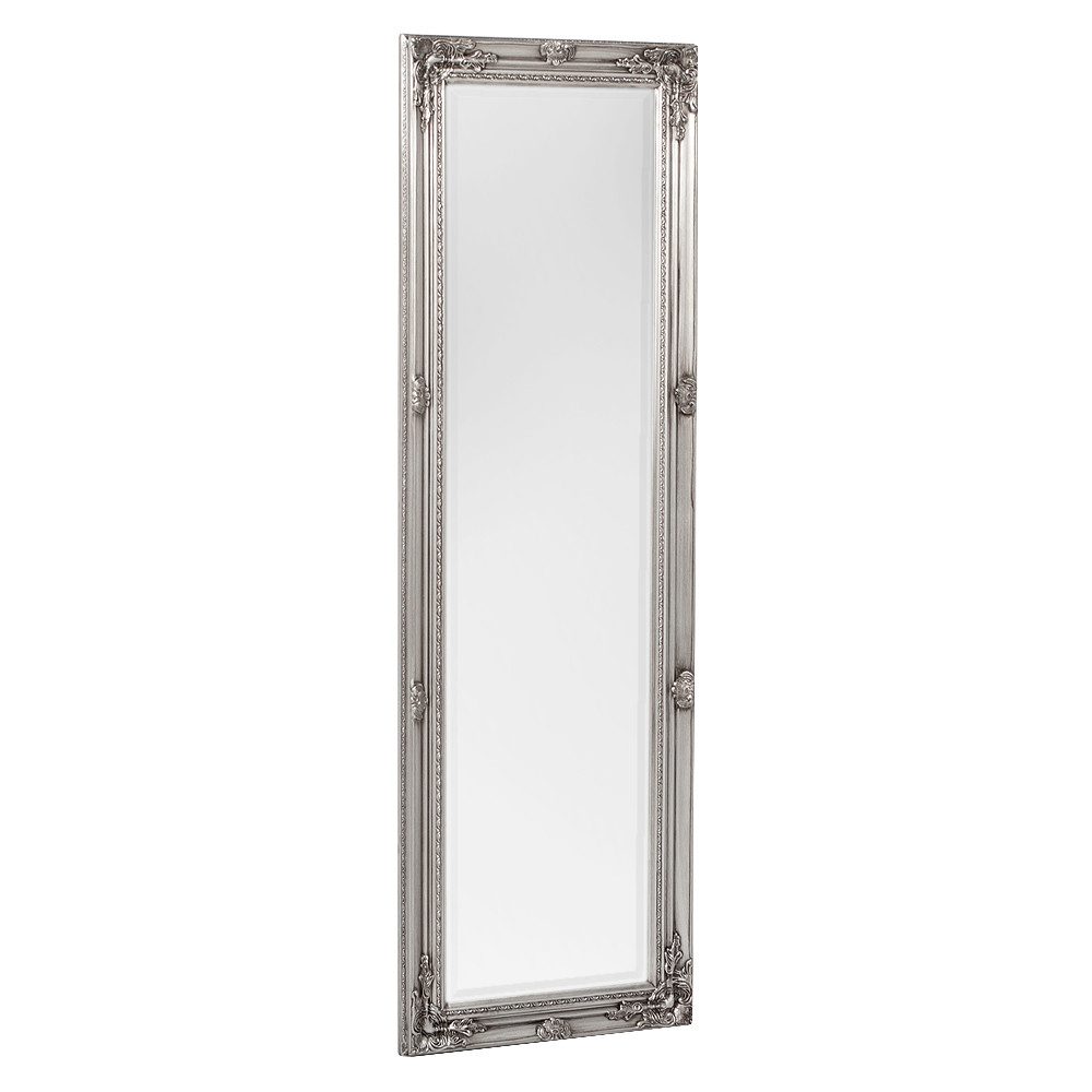 LebensWohnArt Wandspiegel Spiegel HOUSE barock Antik-Silber ca. 150x50cm