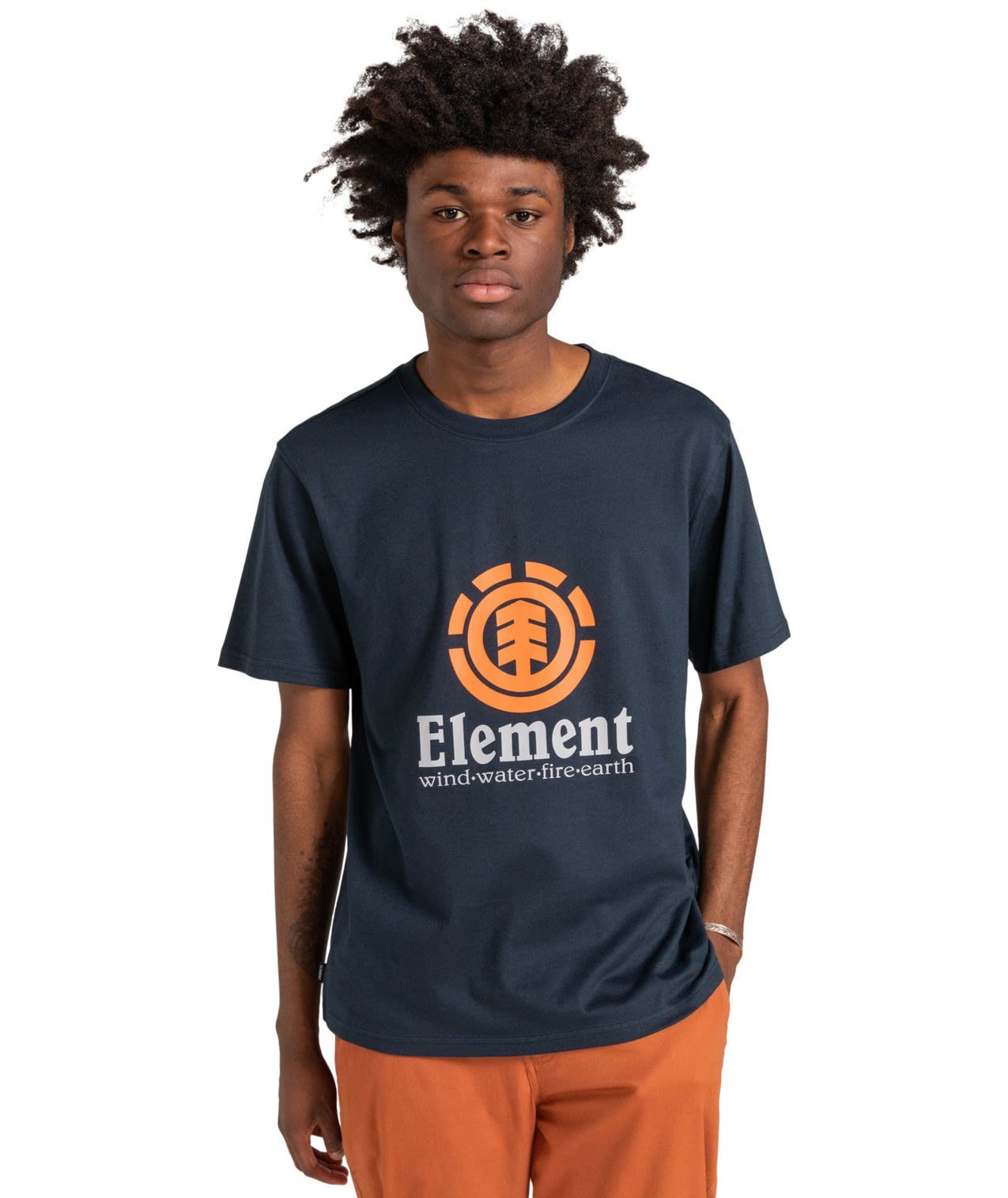 Element Eclipse Vertical Tees Navy Herren Elemental M Kurzarm-Shirt T-Shirt