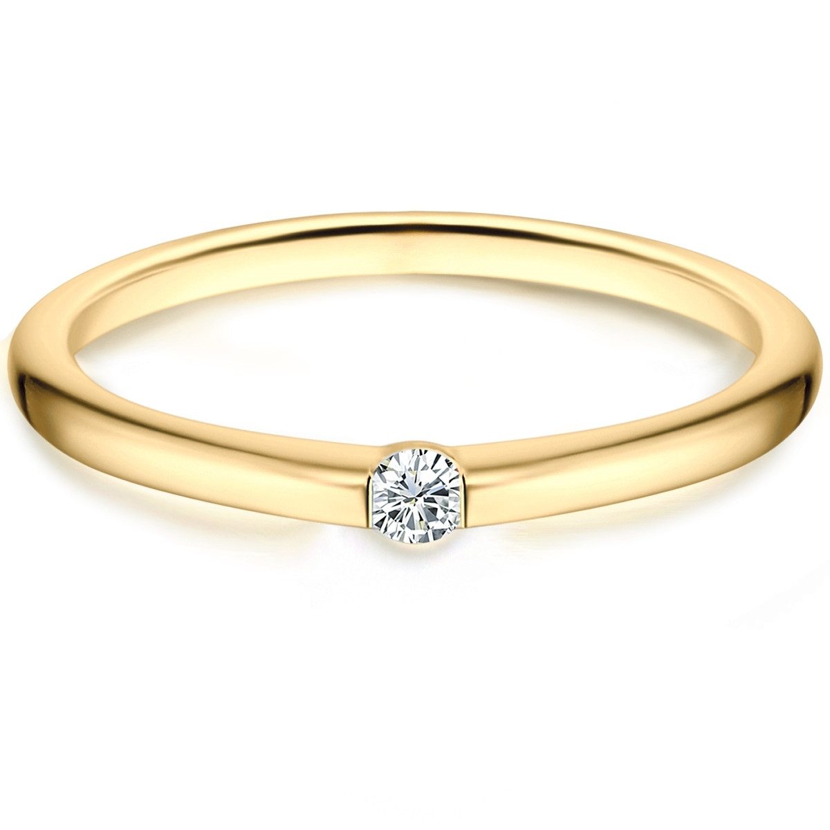 Silberring gelbgold