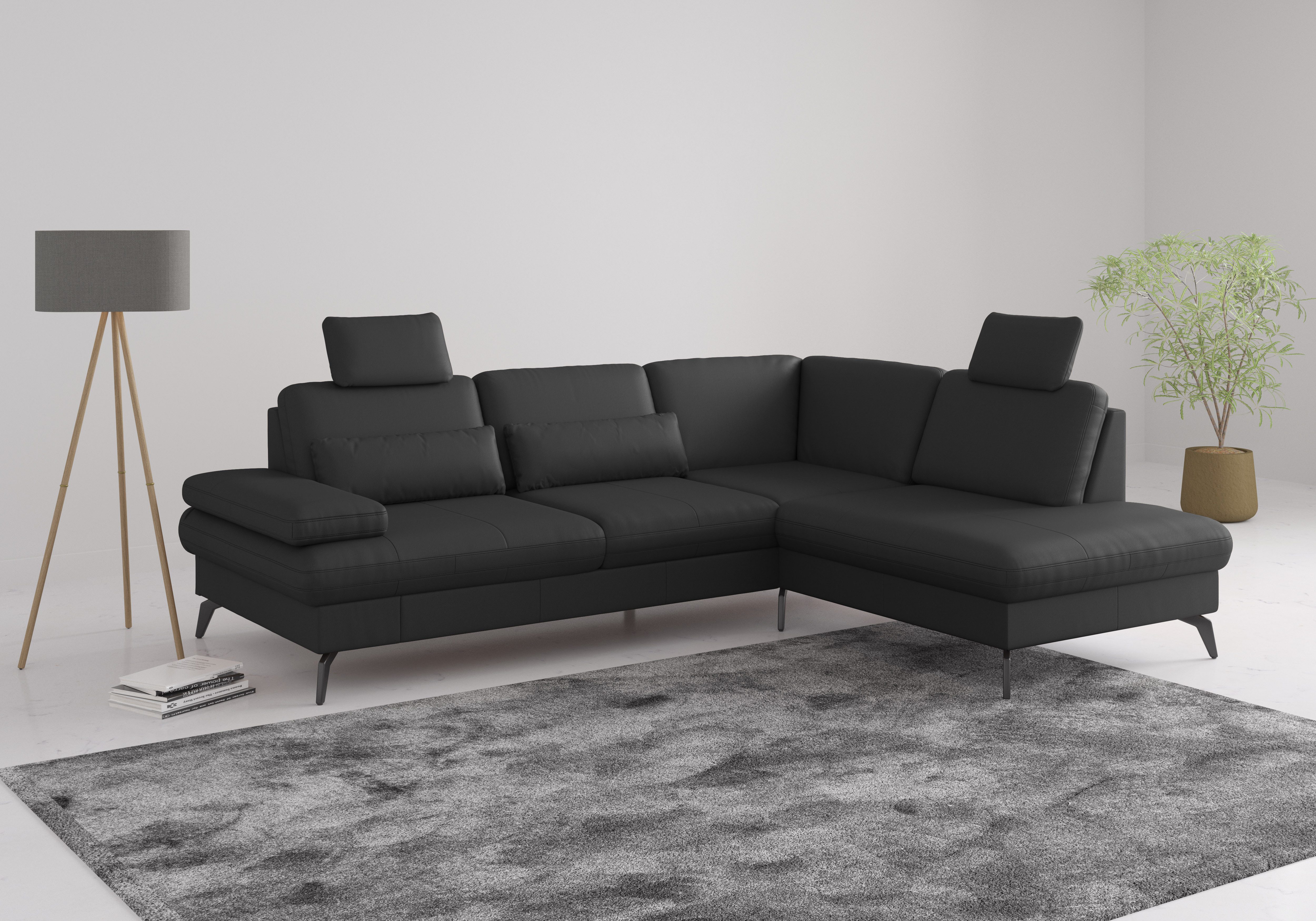 sit&more Ecksofa Morris L-Form, inkl. Sitztiefenverstellung, wahlweise mit Armteilverstellung, Bettfunktion & Bettkasten