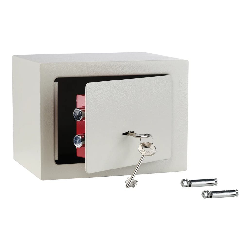 Hotelsafe mit 2 Schlüsseln 23x17x17 cm Stahl Weiß hi