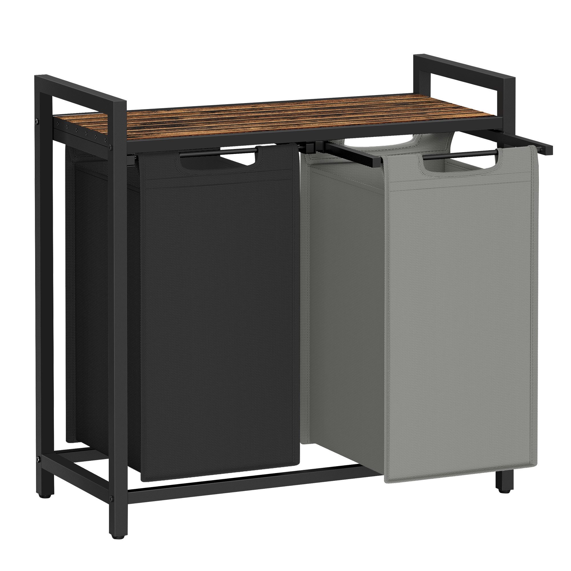 VASAGLE Wäschekorb, 2 Wäschesäcke aus Oxford-Gewebe, abnehmbar, 2 x 46 L günstig online kaufen