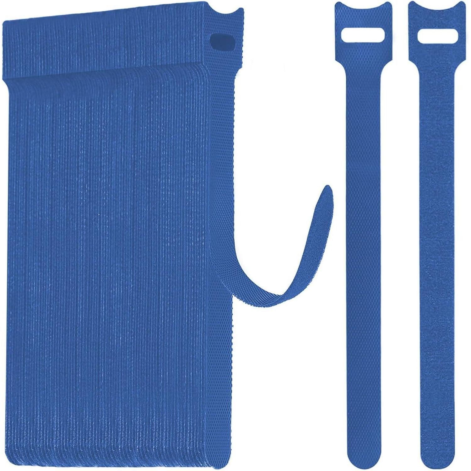 LuxusKollektion Kabelbinder Kabelbinder Klettband Kabelklett wiederverwendbar 15cm-70pcs Blau