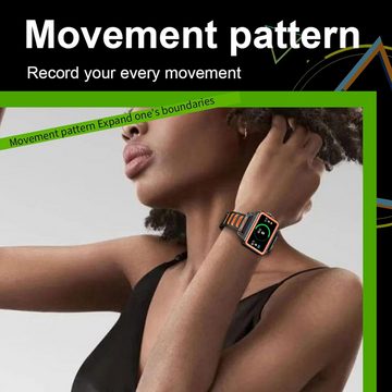findtime Schlafüberwachung Smartwatch (1,57 Zoll, Android, iOS), mit Herzfrequenzmessung Schlaftracker Fitnessuhr NFC Musiksteuerung